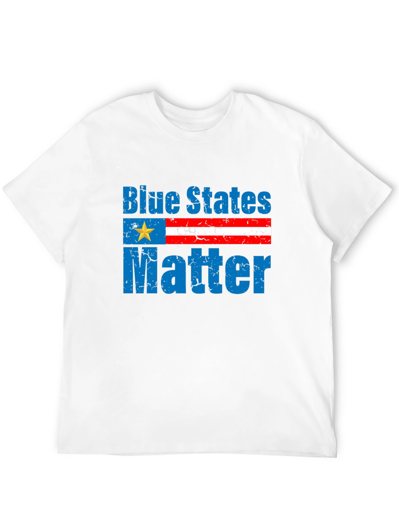 Black Blue States Matter Graphic T-Shirt view 12