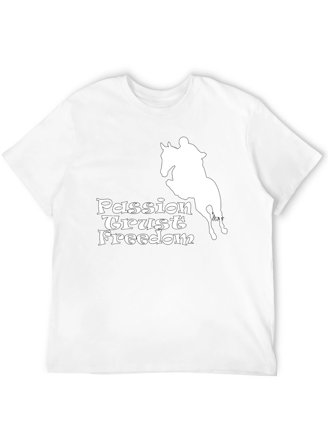 Black Passion Trust Freedom Horse Graphic Tee view 12