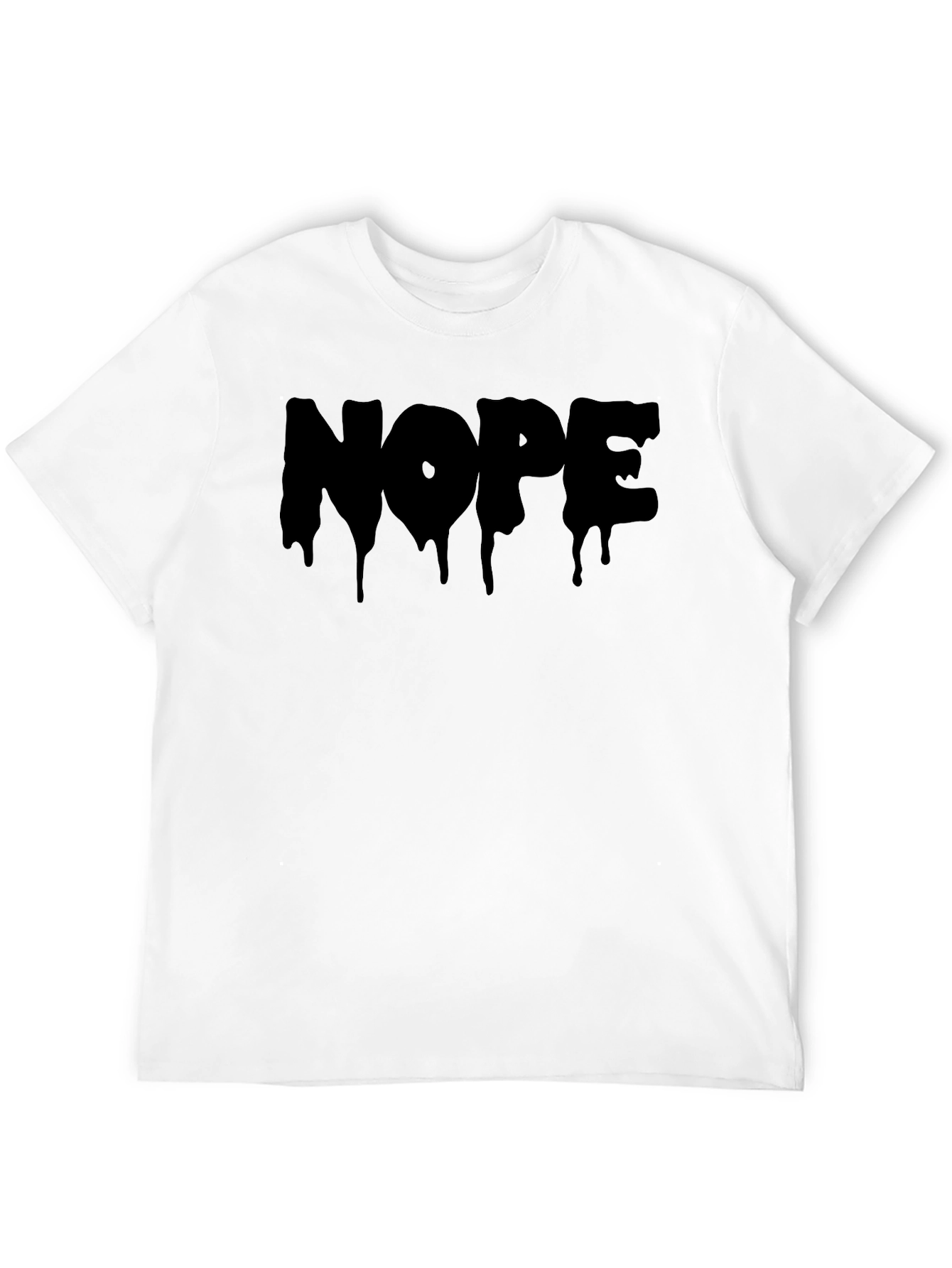 Black Nope Drip Graphic Tee - Men's Black T-Shirt view 12