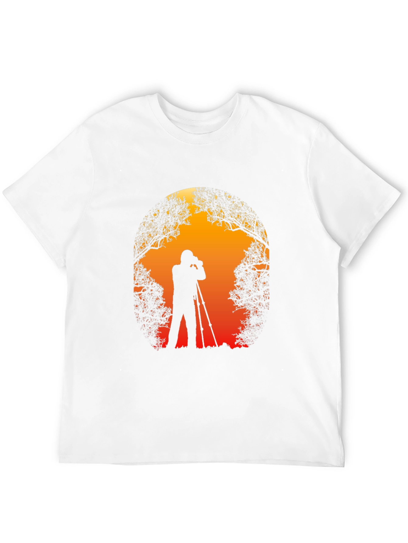 Black Photographer Silhouette Graphic T-Shirt view 12
