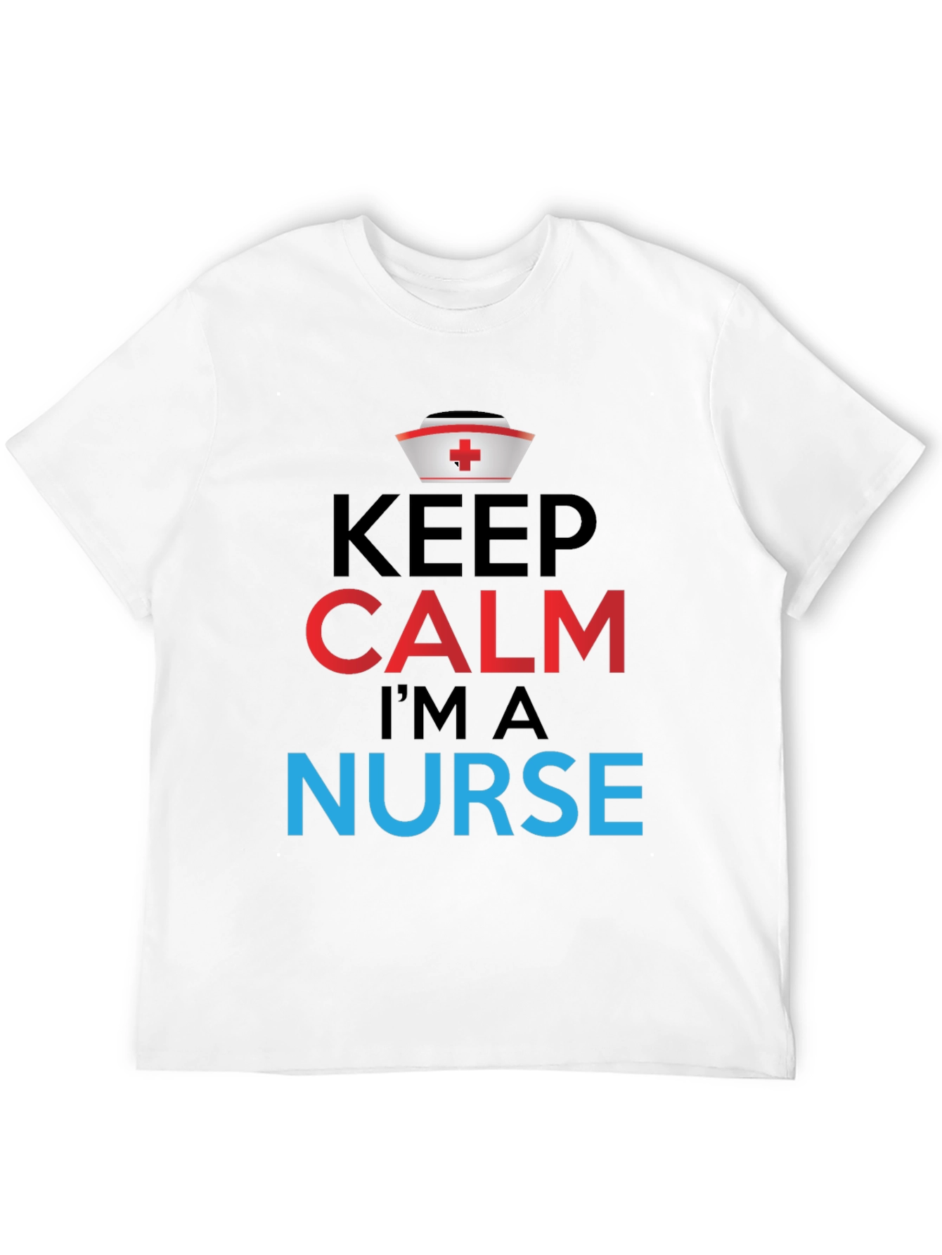 Black Keep Calm I'm a Nurse Graphic Tee view 12