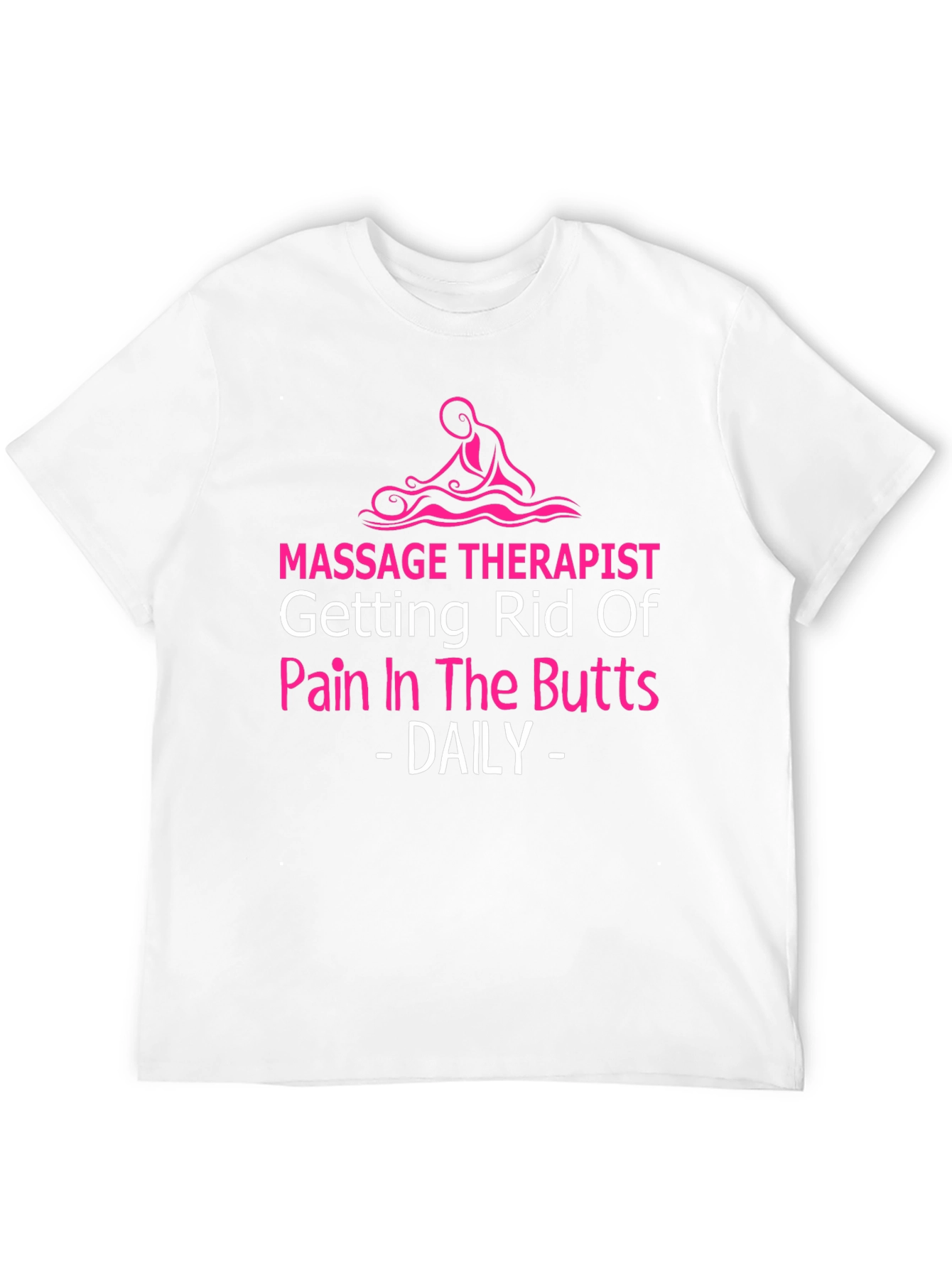 Black Massage Therapist Novelty T-Shirt - Pain Relief Humor view 12