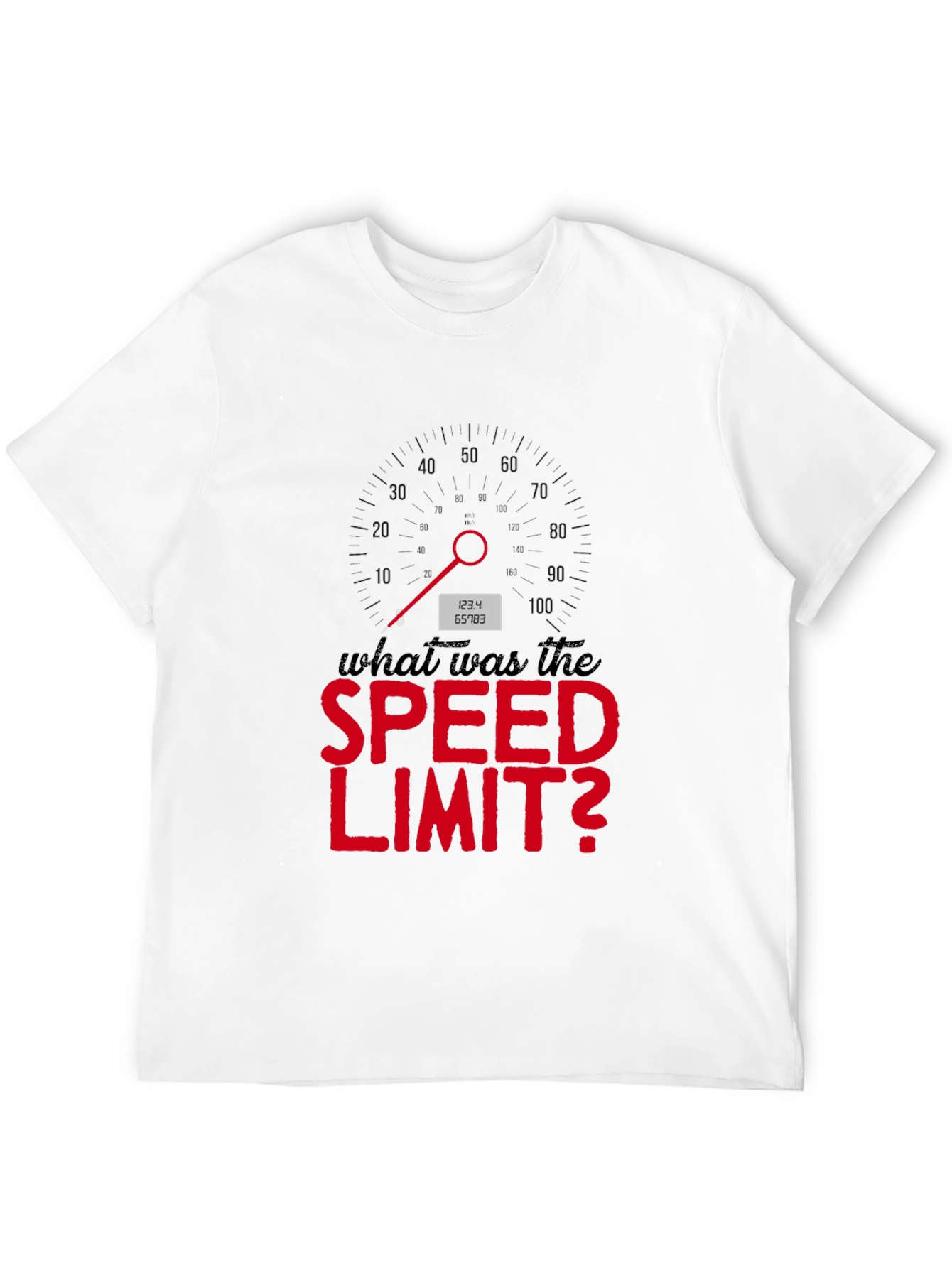 Black What Was the Speed Limit T-Shirt view 12