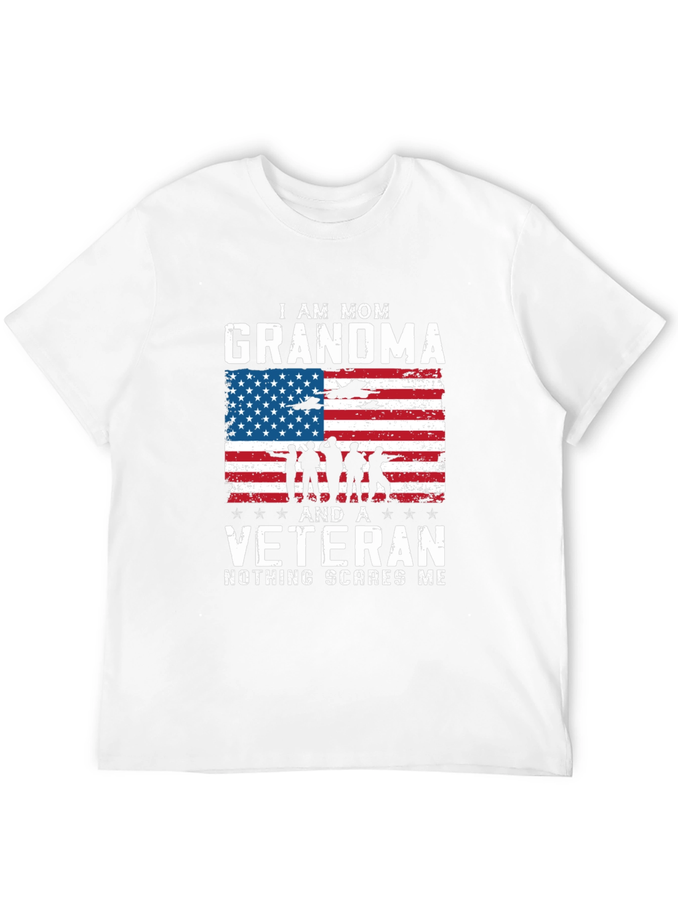 Black Mom Grandma Veteran Graphic Tee view 12