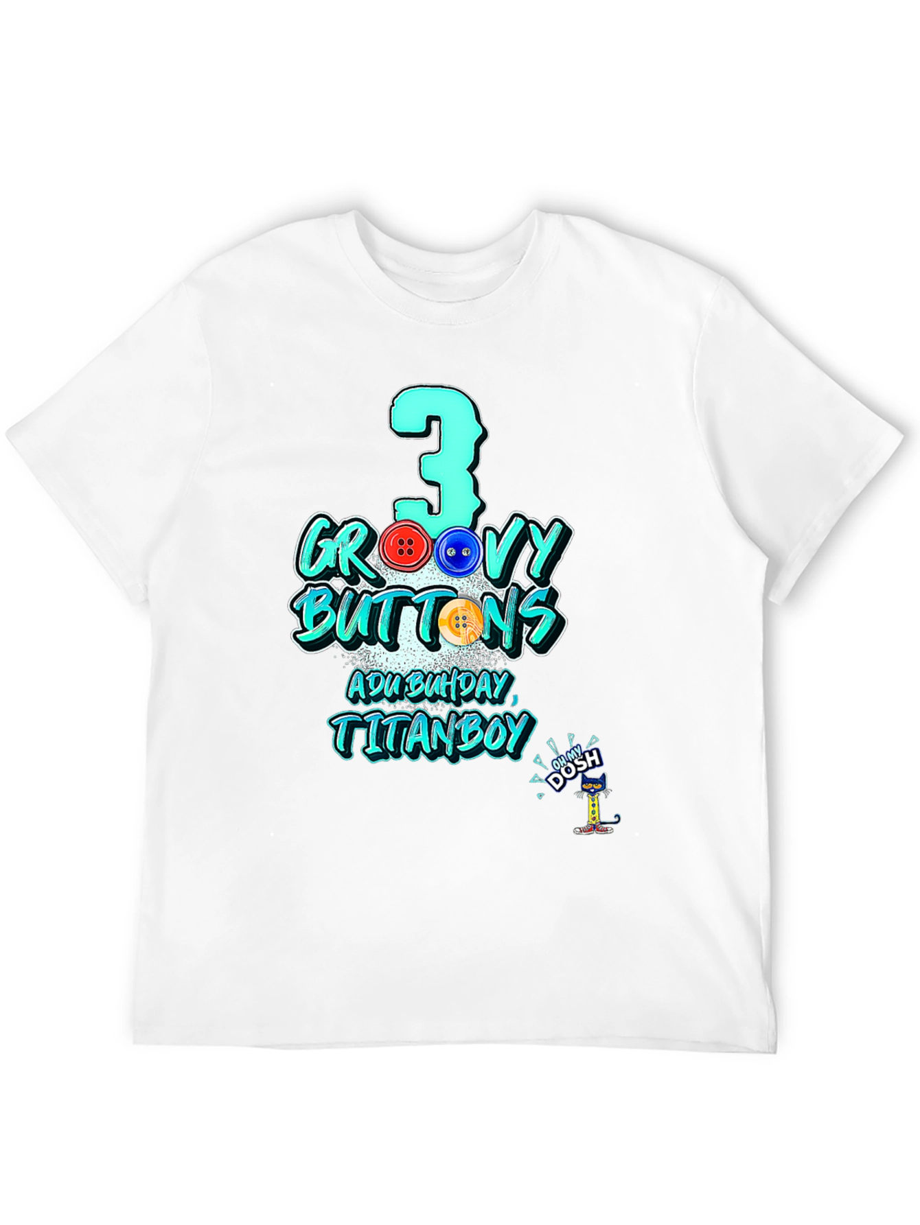 Black Groovy 3 Buttons T-Shirt Birthday Gift view 12