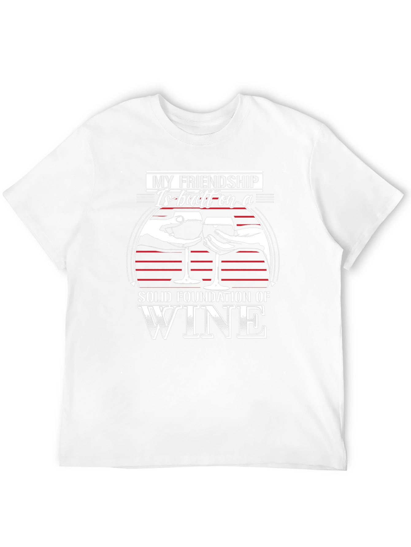 Black Friendship Wine T-Shirt - Solid Foundation of Wine view 12