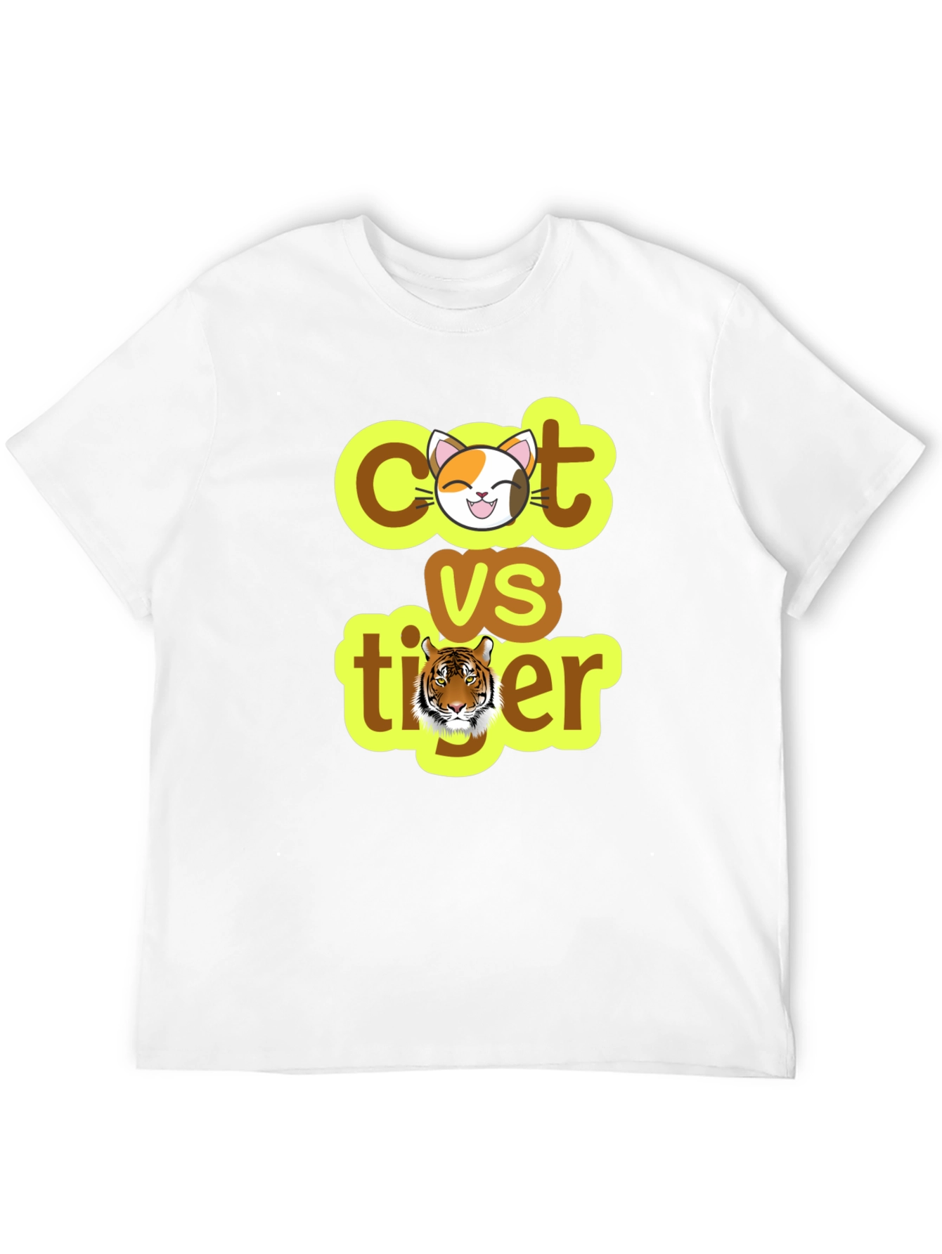 Black Cat vs Tiger Graphic T-Shirt view 12