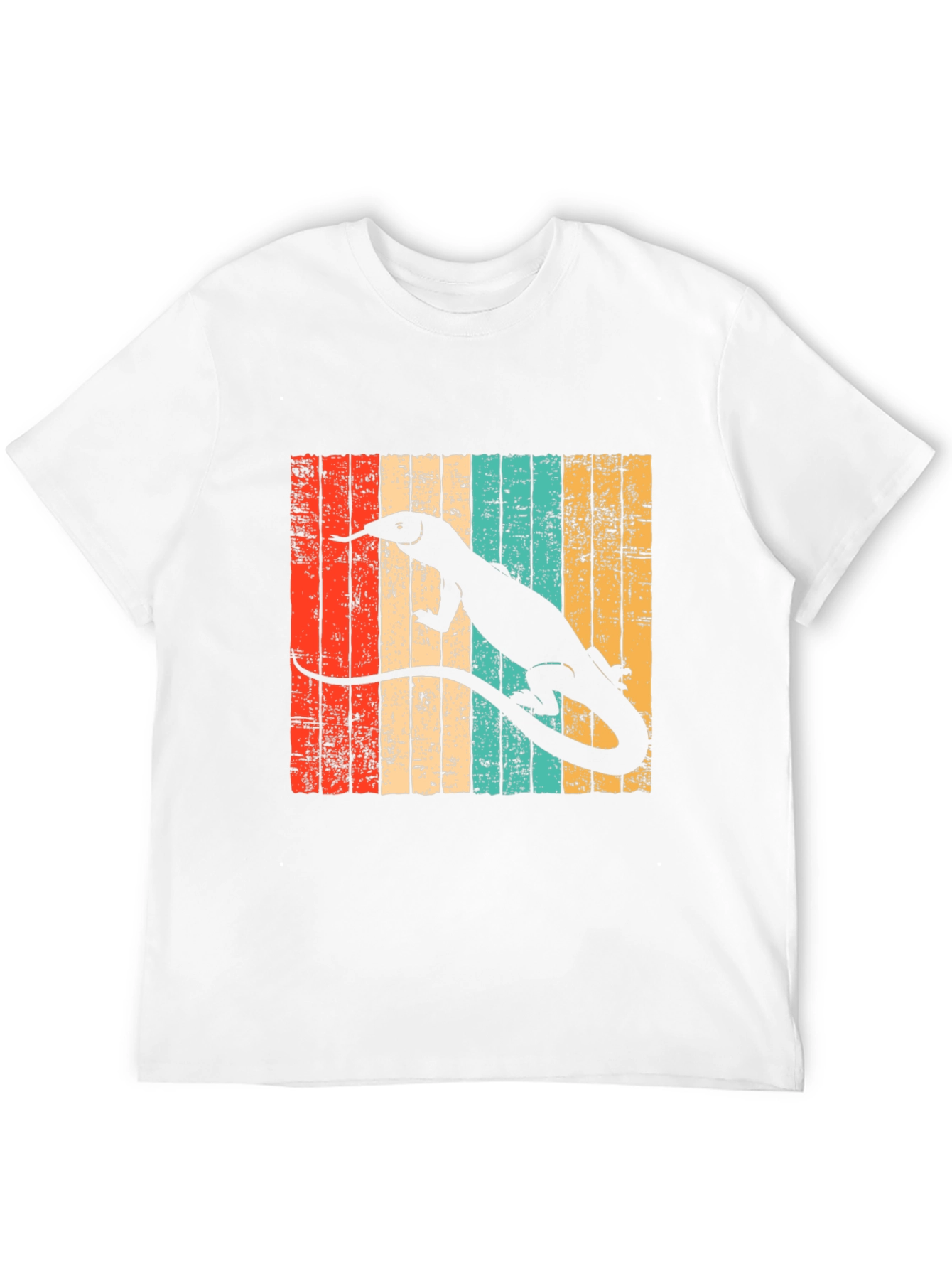 Black Retro Reptile T-Shirt: Lizard Design Tee view 12