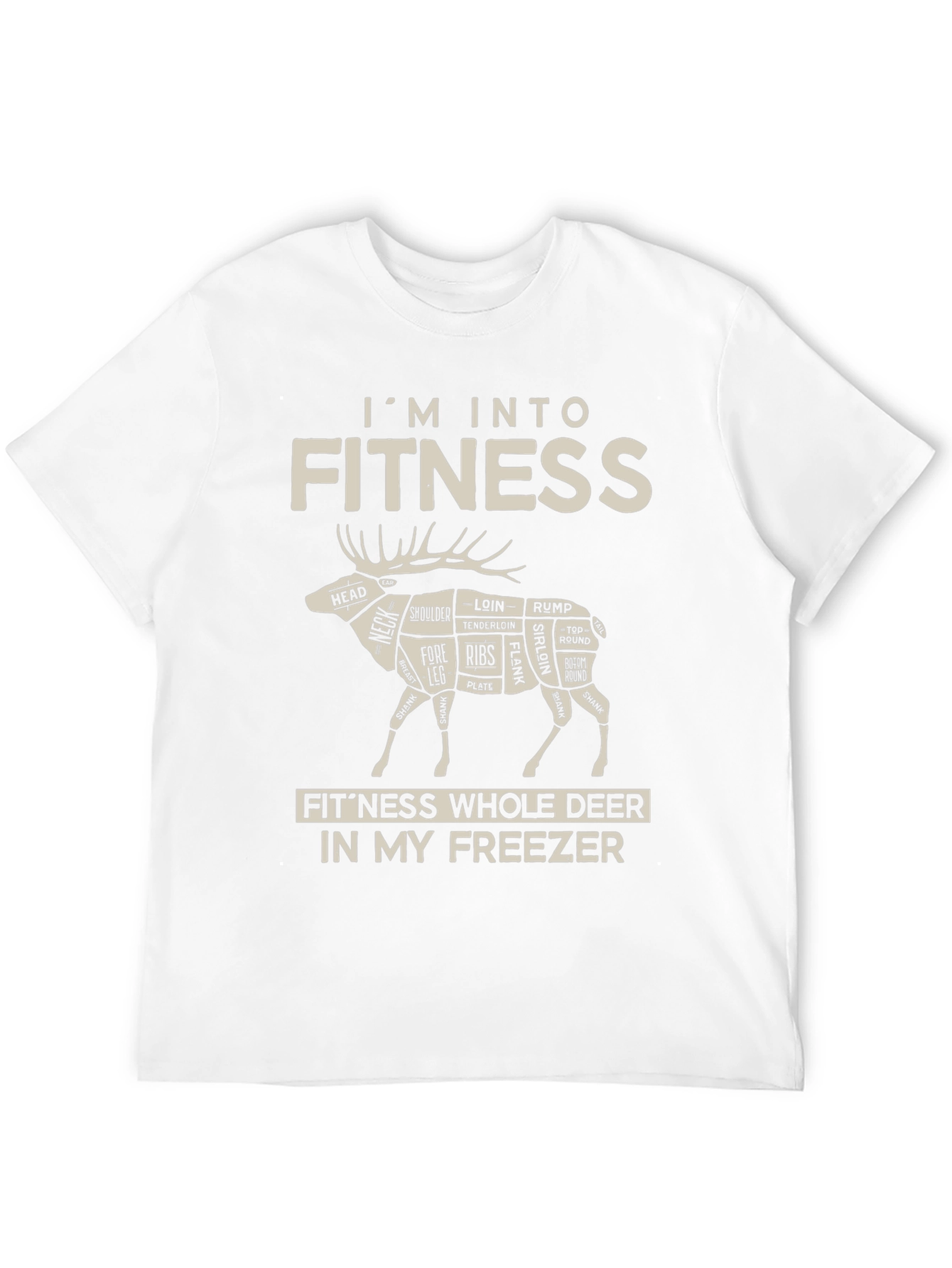 Black Fitness Deer Graphic T-Shirt view 12