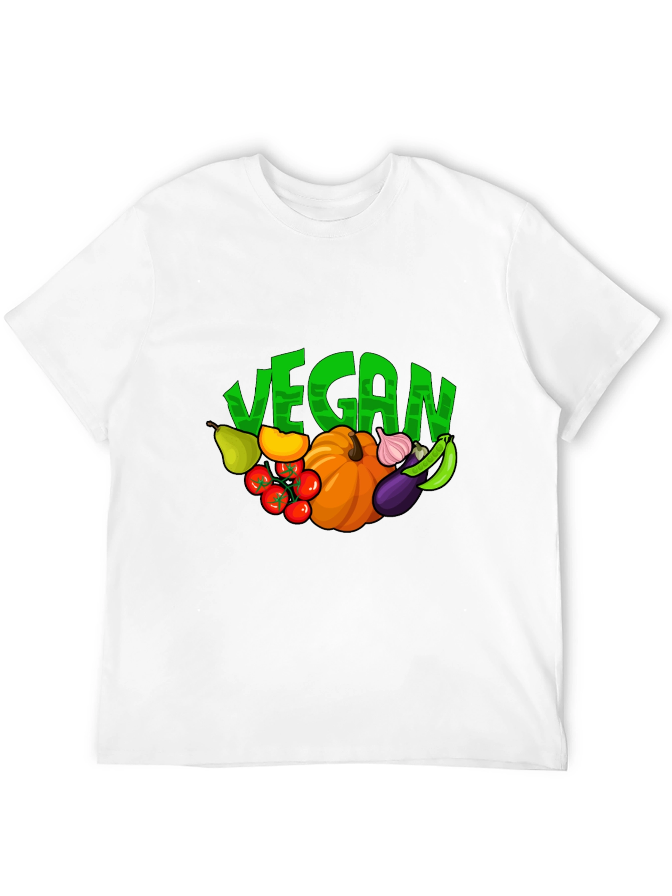 Black Vegan Vegetable Graphic Print T-Shirt view 12