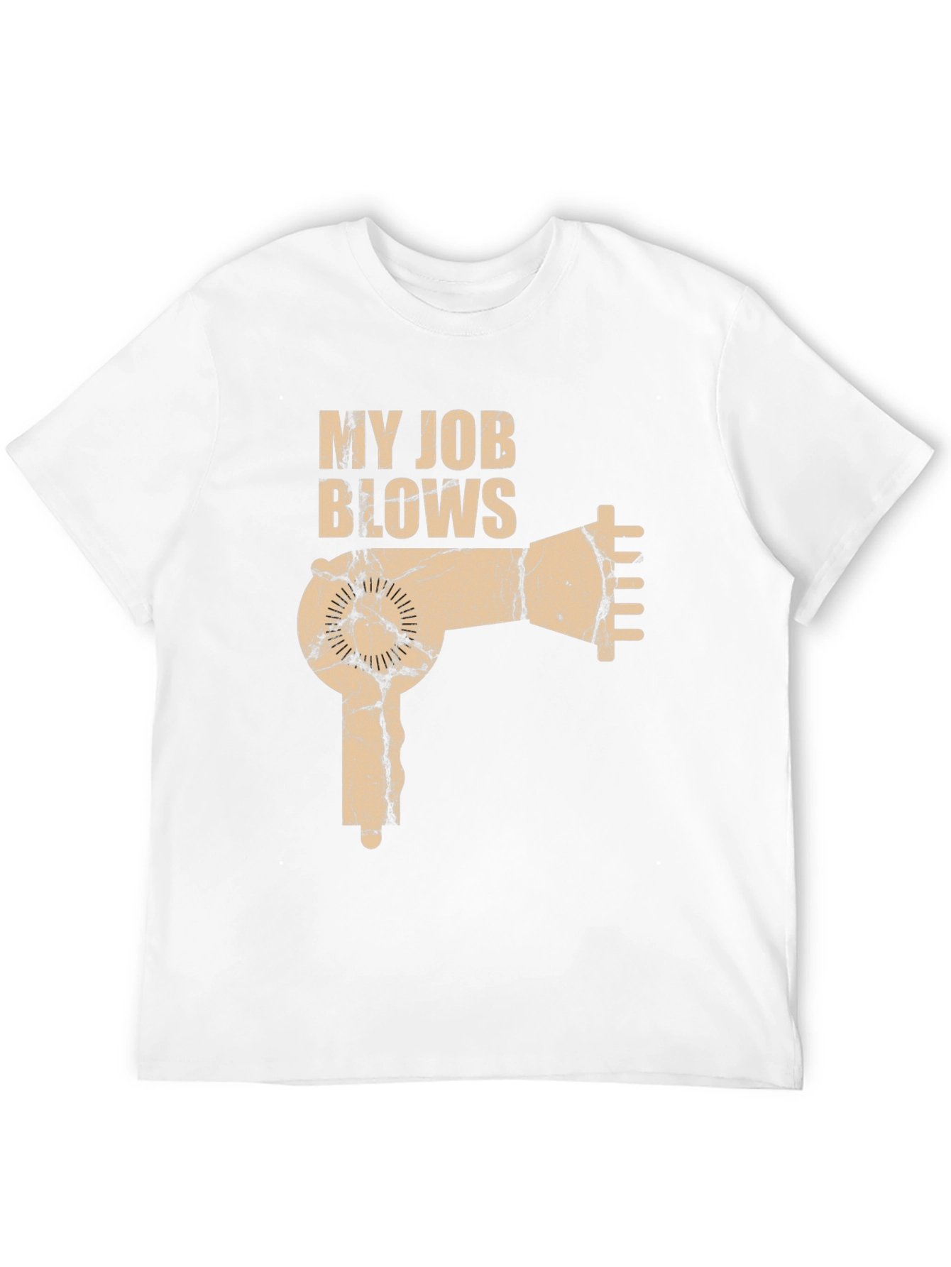 Black My Job Blows T-Shirt - Hair Dryer Graphic Tee view 12