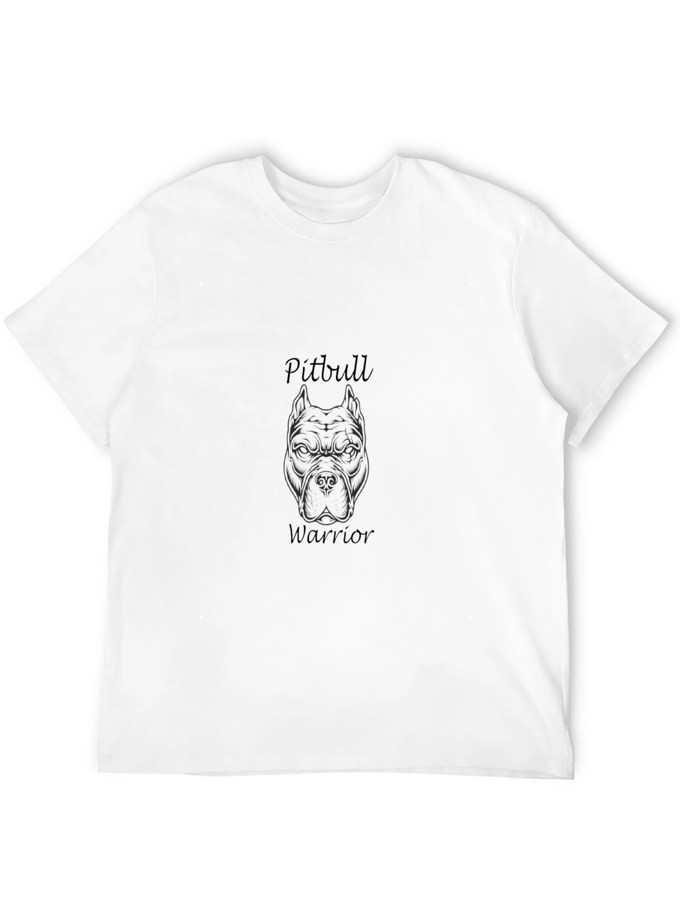 Black Pitbull Warrior Black T-Shirt view 12