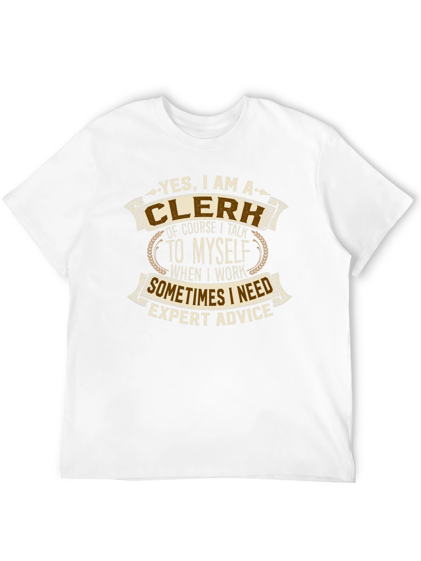 Black Clerk T-Shirt: Yes, I Talk To Myself! view 12