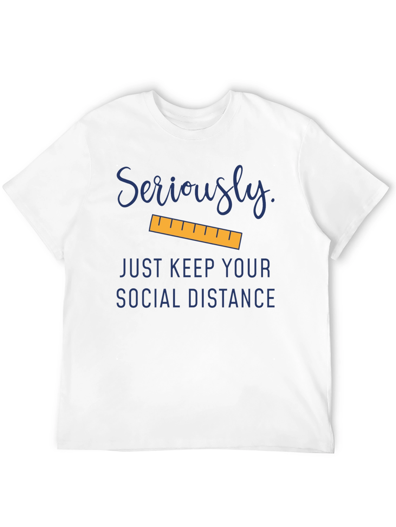 Black Social Distance Graphic T-Shirt view 12