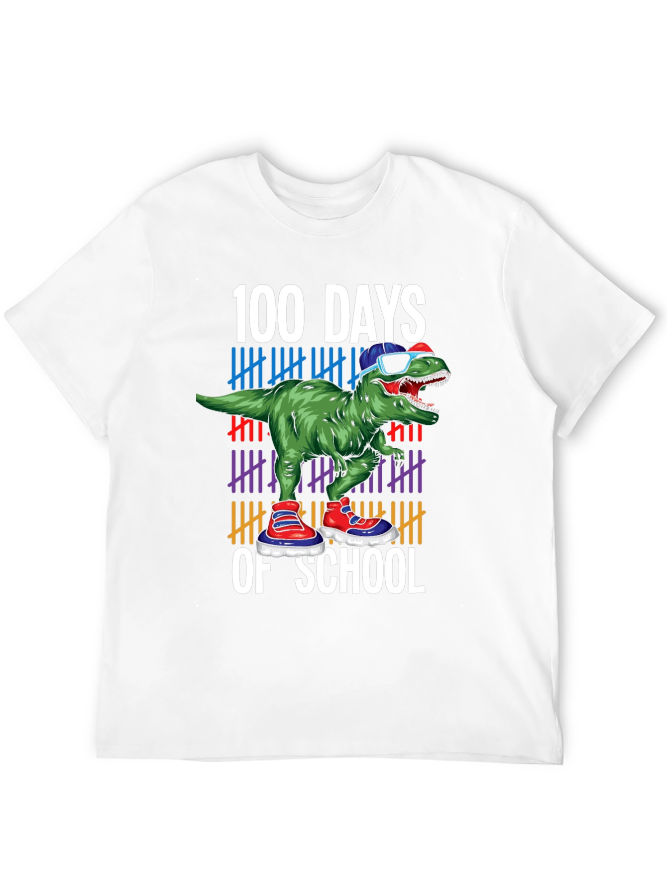 Black 100 Days of School Dinosaur T-Shirt view 12
