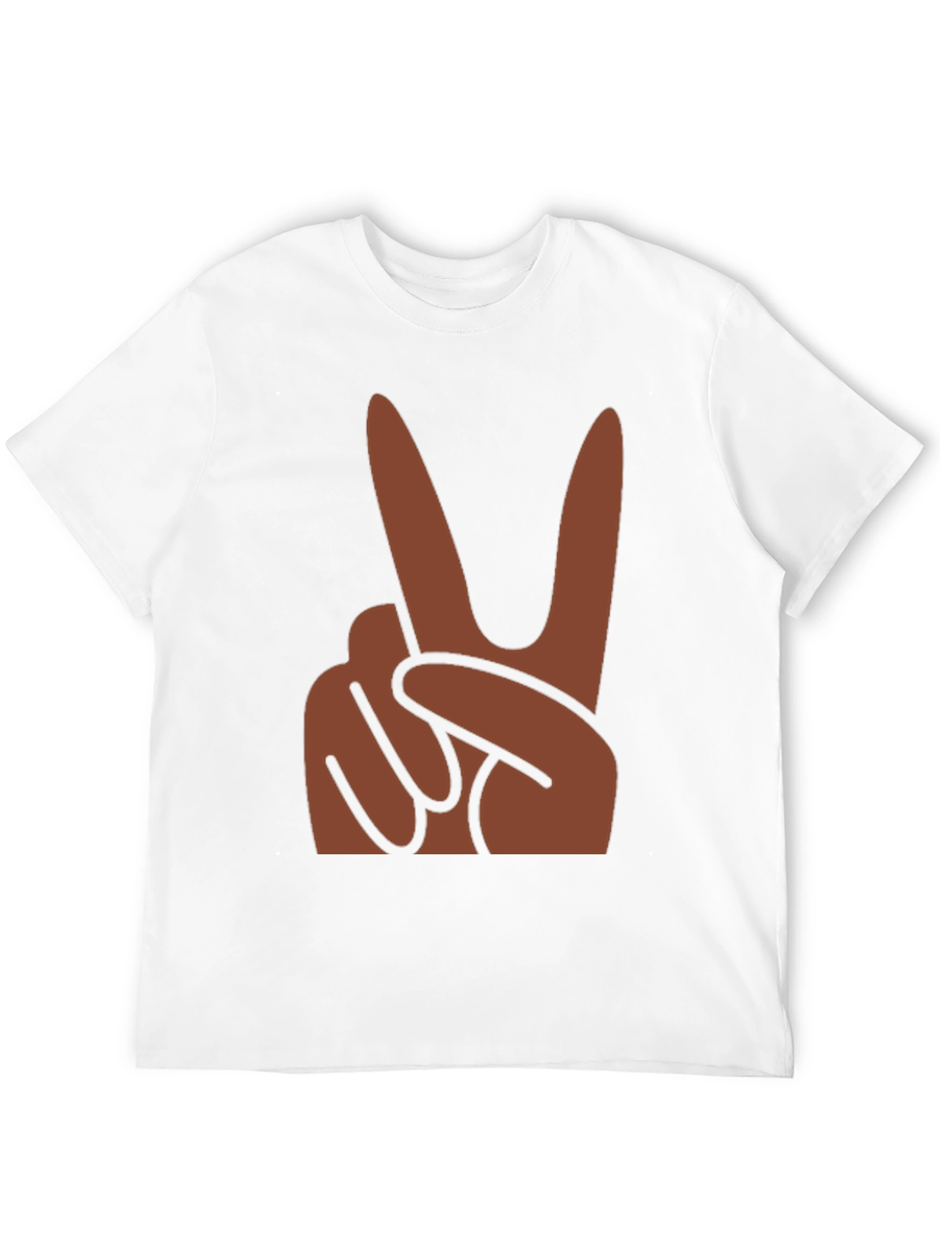 Black Peace Hand Sign Graphic Black T-Shirt view 12