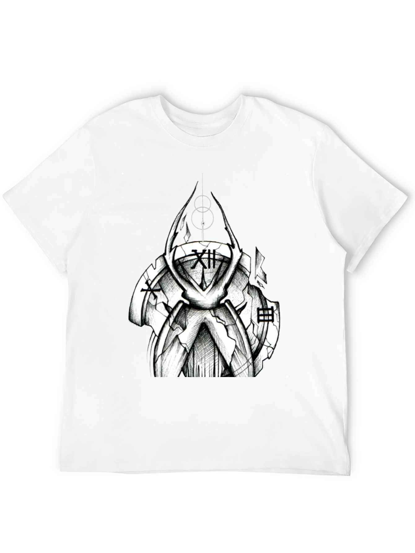 Black Abstract Clockwork T-Shirt - Unique Graphic Tee view 12