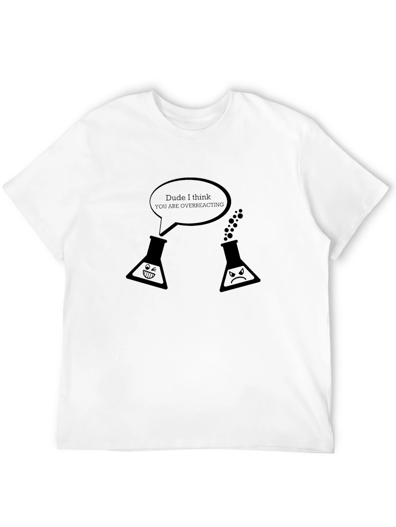 Black Funny Chemistry T-Shirt - Overreacting Science Tee view 12