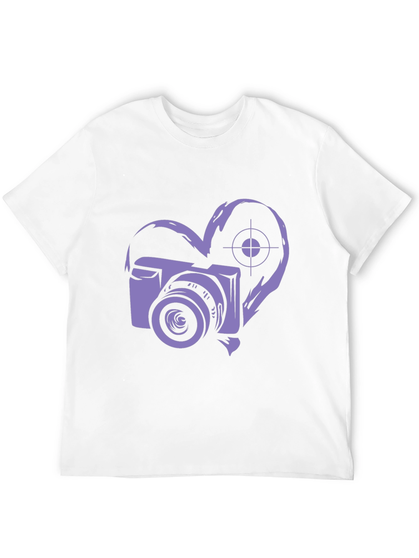 Camera Heart Graphic Black T-Shirt - 12