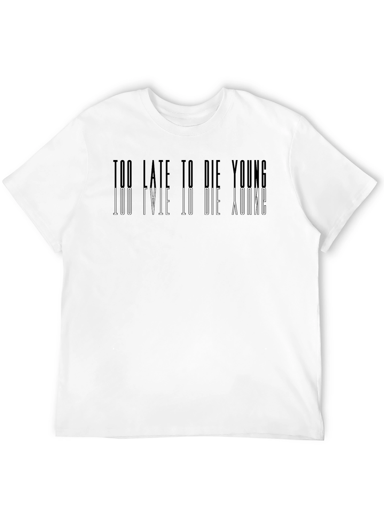 Black Too Late to Die Young Graphic Tee - Black view 12