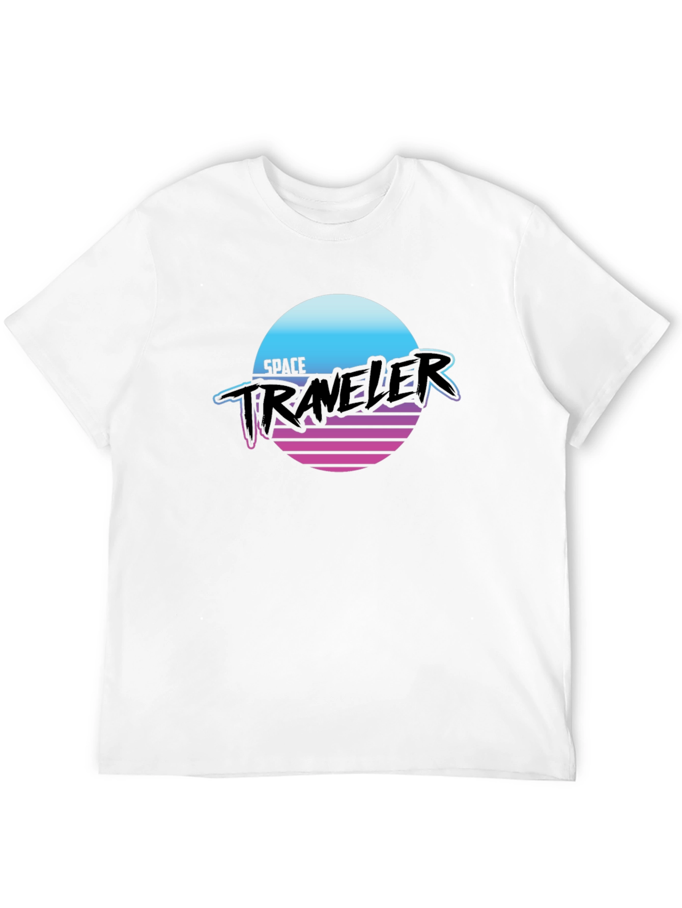 Black Retro Space Traveler Black T-Shirt - Sci-Fi Graphic Tee view 12