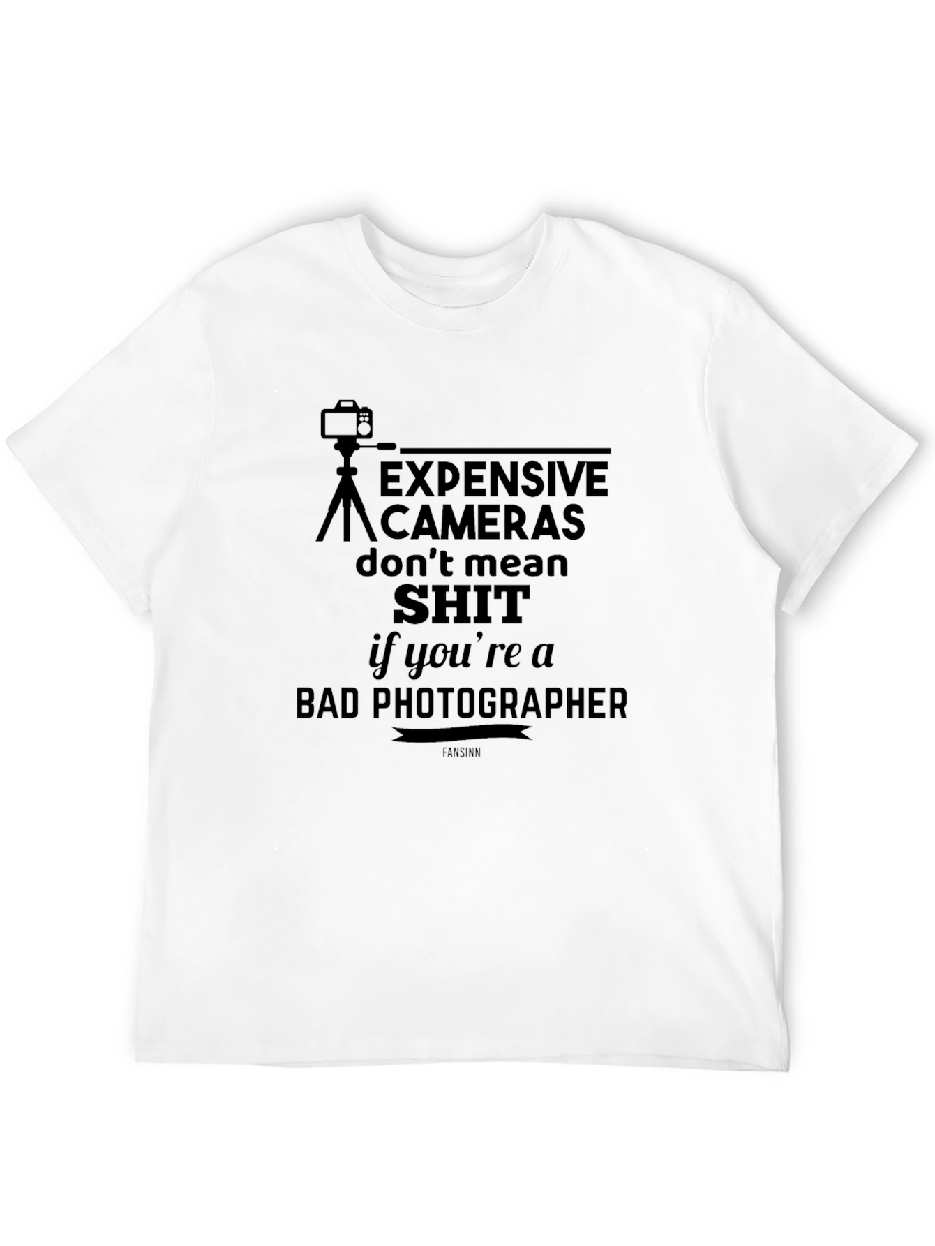 Black Photographer Humor T-Shirt: Expensive Cameras Don't Mean... view 12