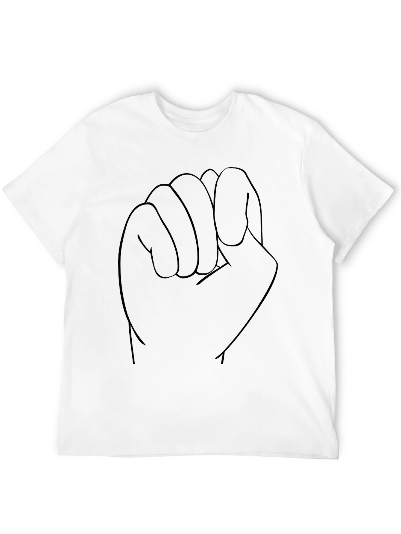 Black Fist Outline Graphic Black Tee - Modern Style view 12