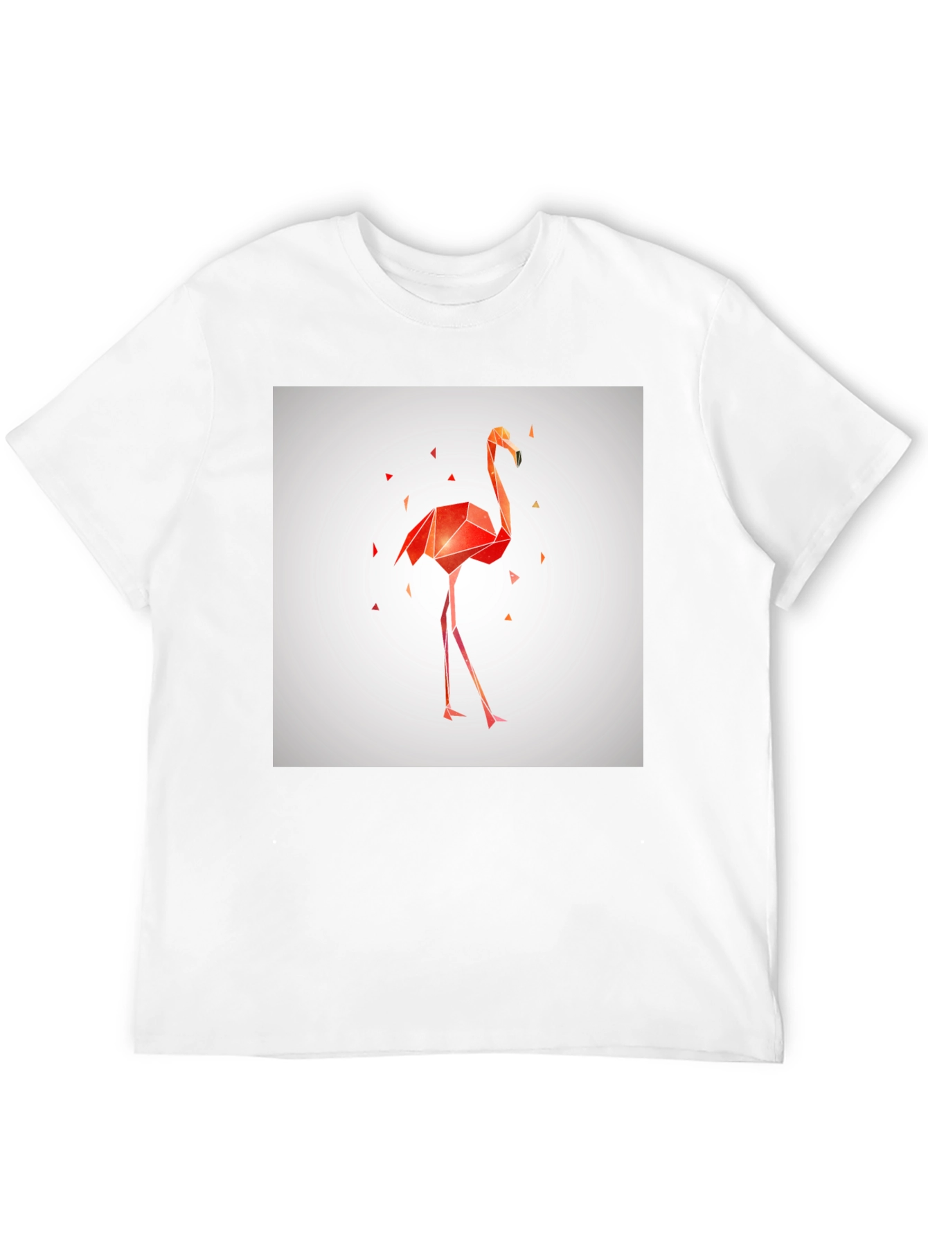Black Geometric Flamingo Graphic Tee - Stylish Black T-Shirt view 12