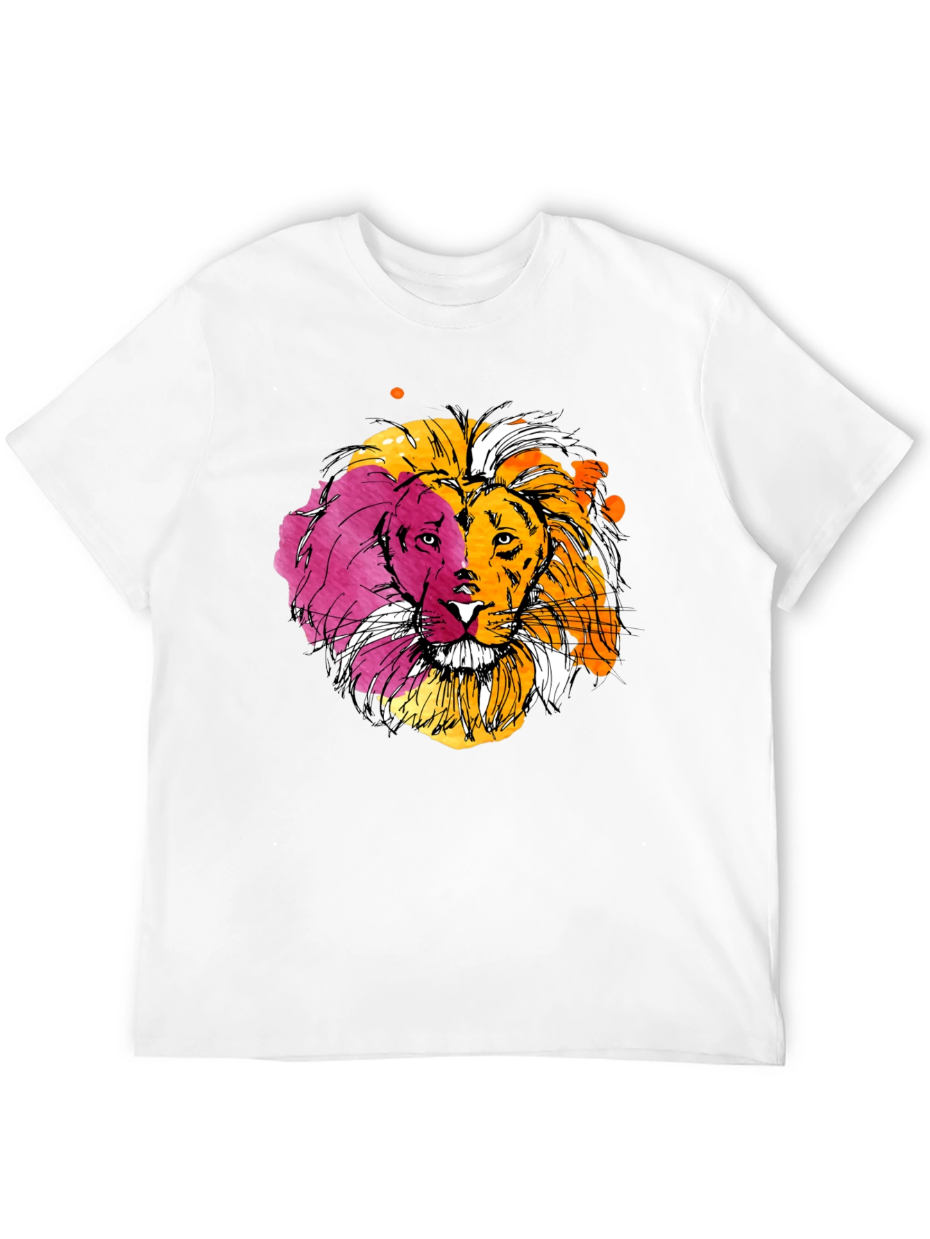 Black Lion Graphic Print Black T-Shirt view 12