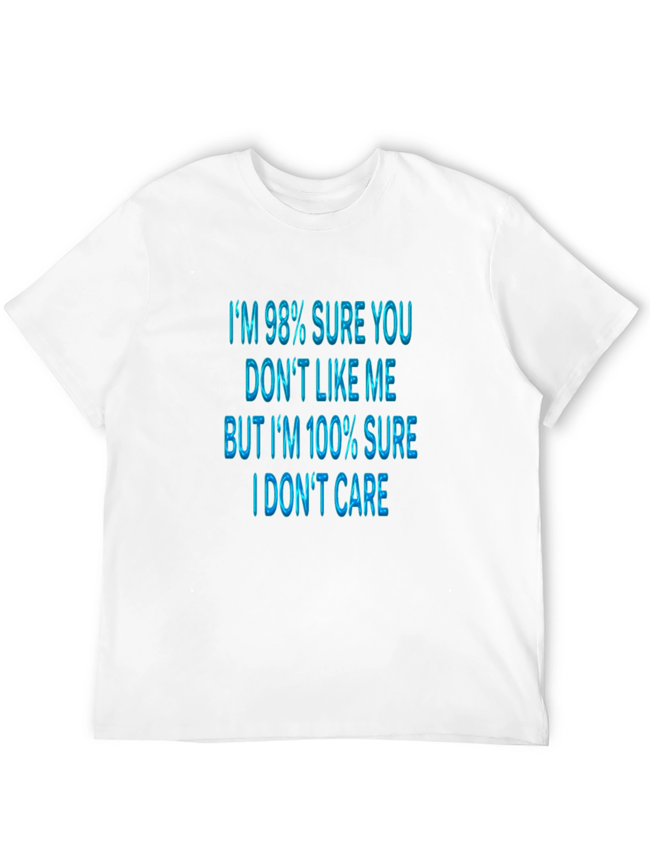 Black I Don't Care T-Shirt Sarcastic Graphic Tee view 12