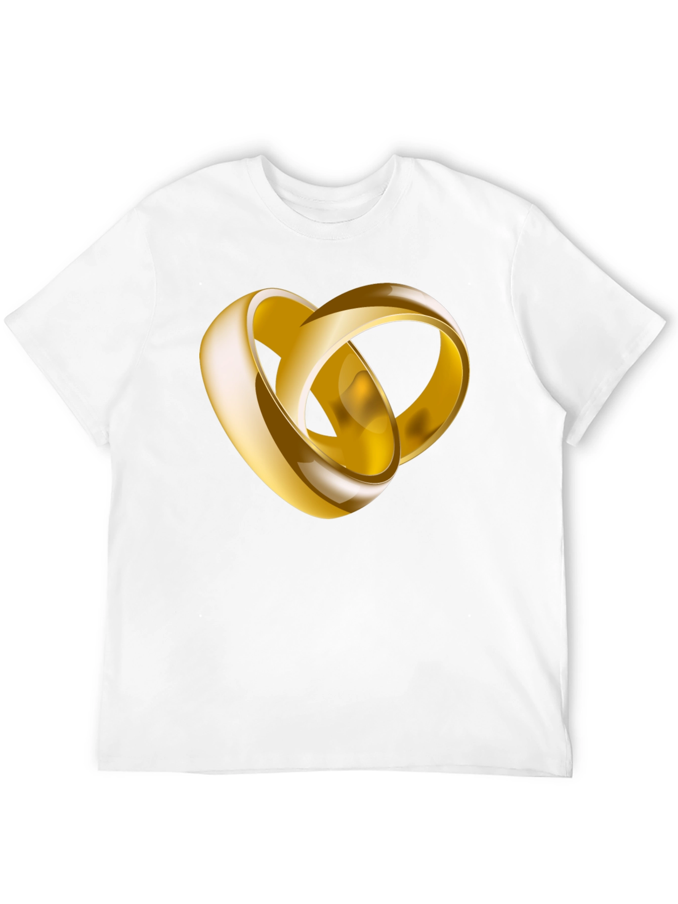 Black Gold Rings Graphic Black T-Shirt view 12