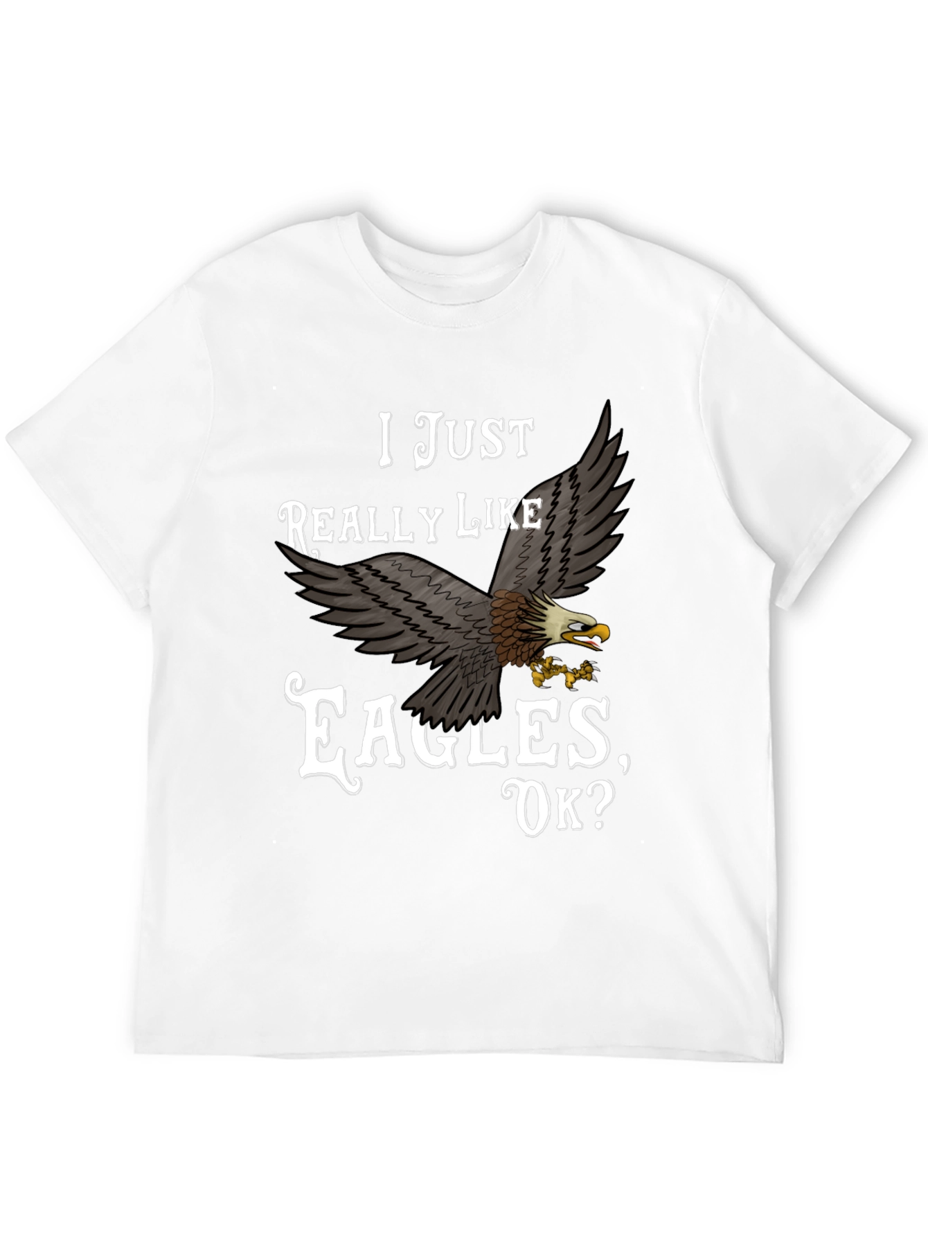 Black I Just Really Like Eagles T-Shirt view 12
