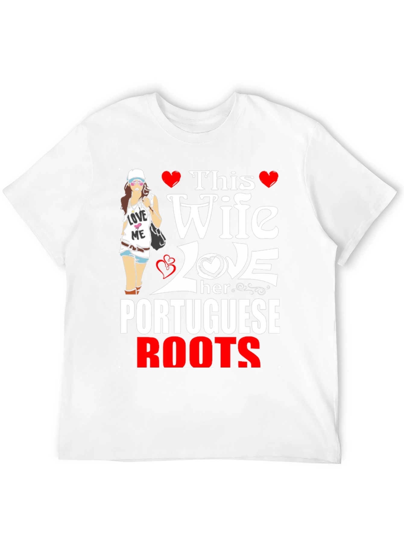 Black Wife Loves Portuguese Roots T-Shirt view 12