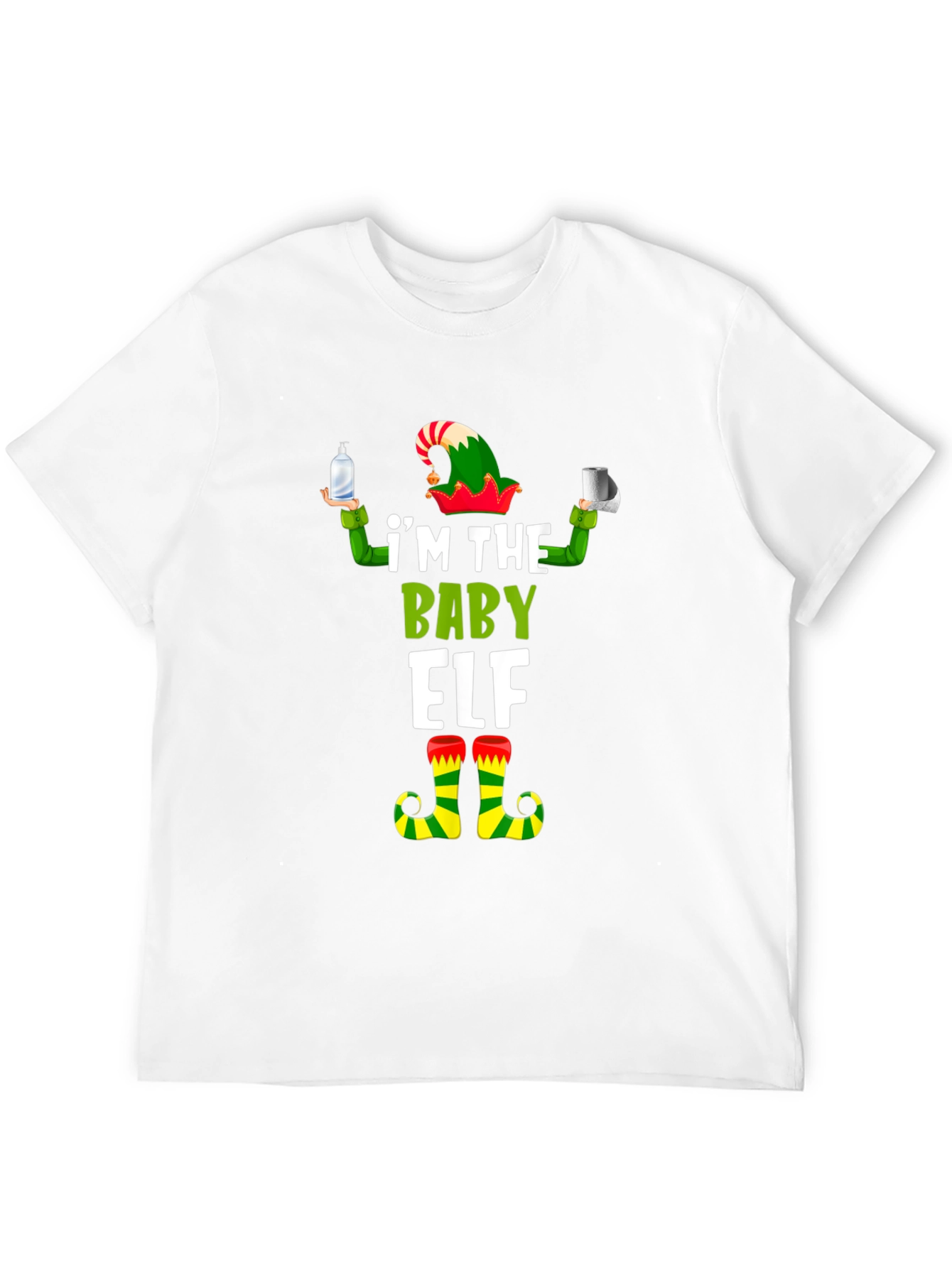 Black I'm the Baby Elf T-Shirt view 12