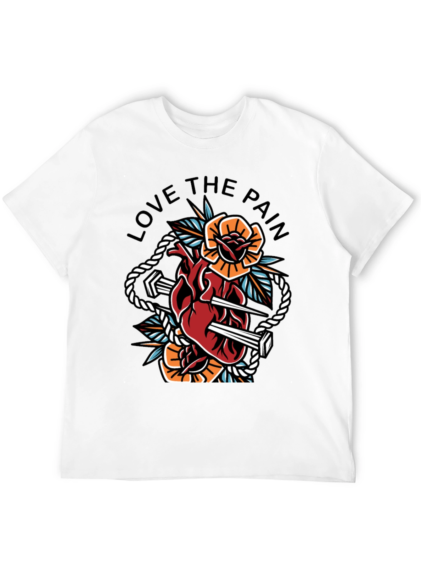 Black Love the Pain Graphic Tee view 12