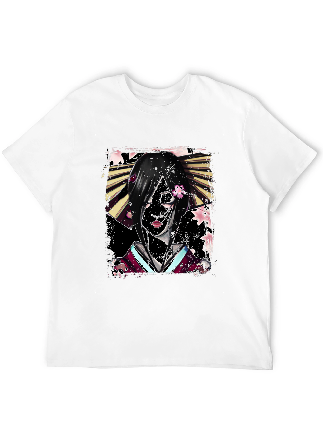 Black Geisha Graphic Black T-Shirt view 12