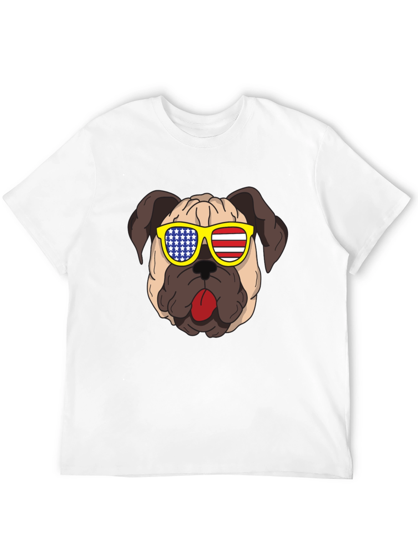 Black Patriotic Pug T-Shirt - USA Dog Tee view 12