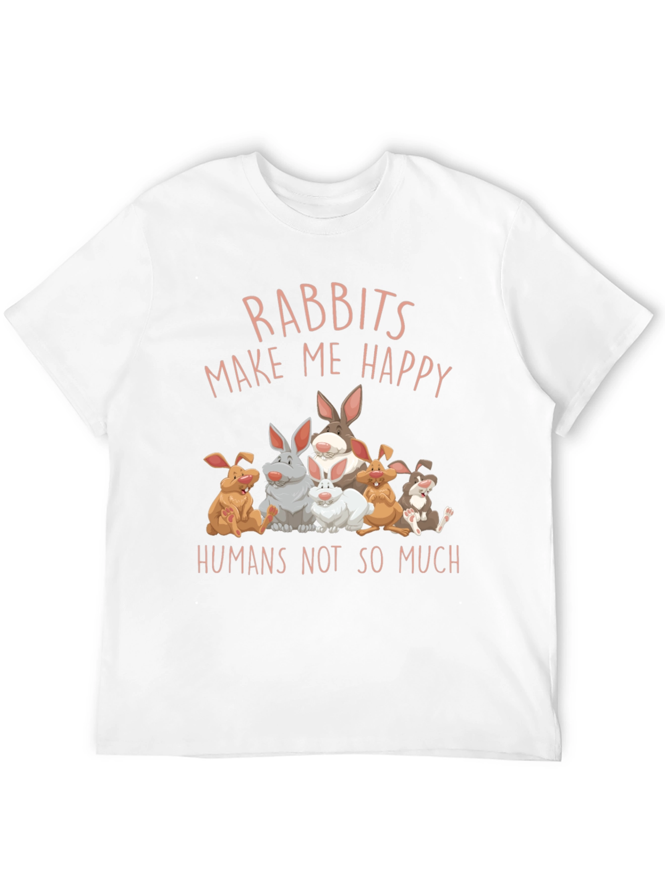Black Rabbits Make Me Happy Graphic Tee view 12