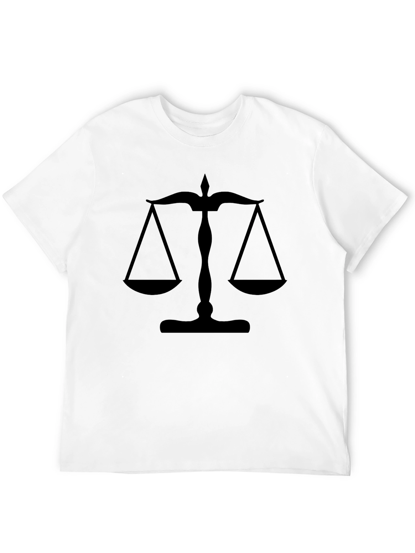Black Scales of Justice Graphic Tee - Unisex Black T-Shirt view 12