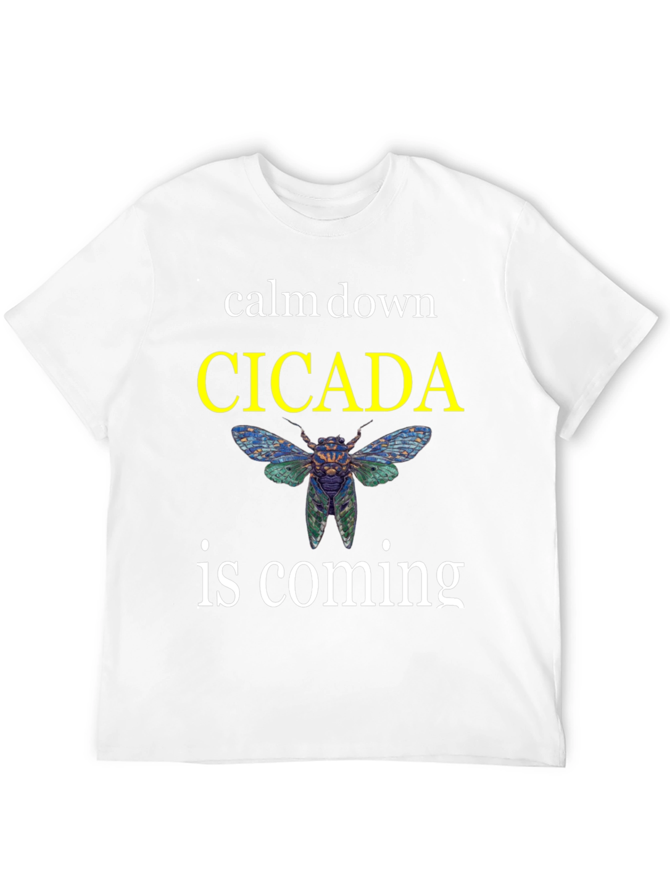 Black Calm Down Cicada T-Shirt view 12