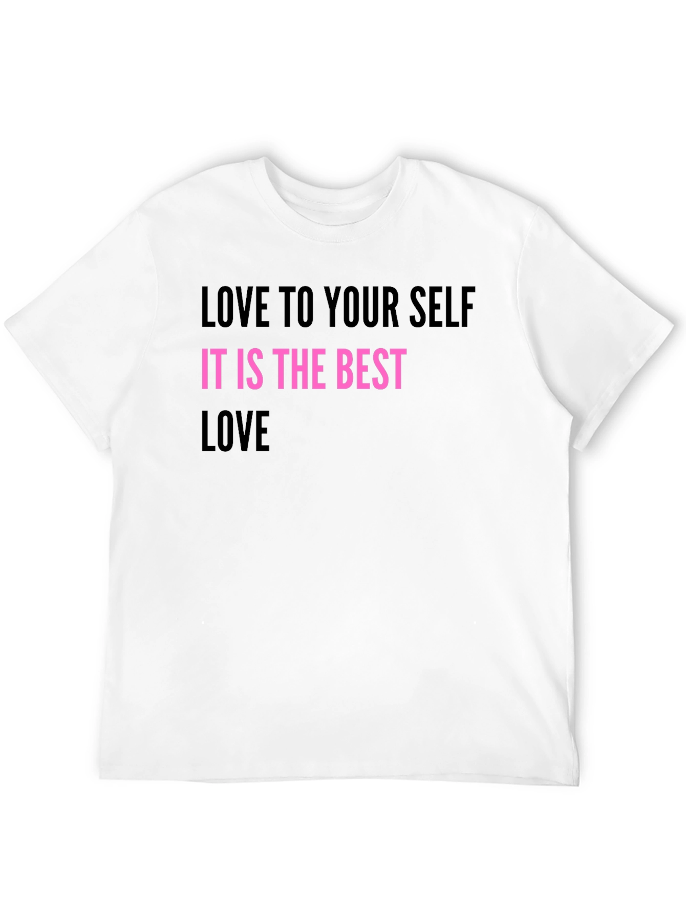 Black Love Yourself Graphic Tee - Black Crew Neck view 12