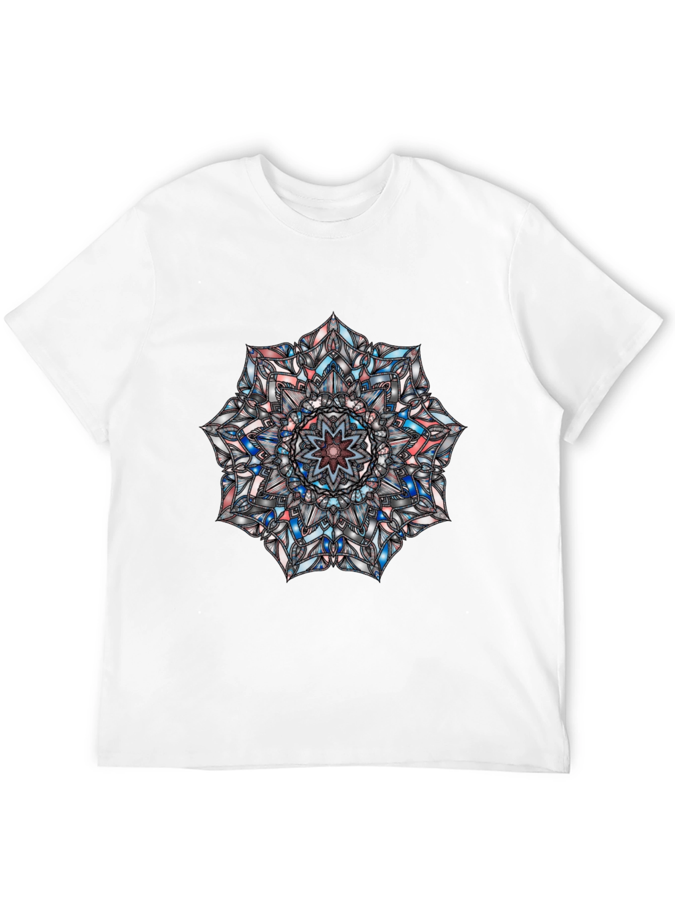 Black Mandala Graphic Print Black T-Shirt view 12
