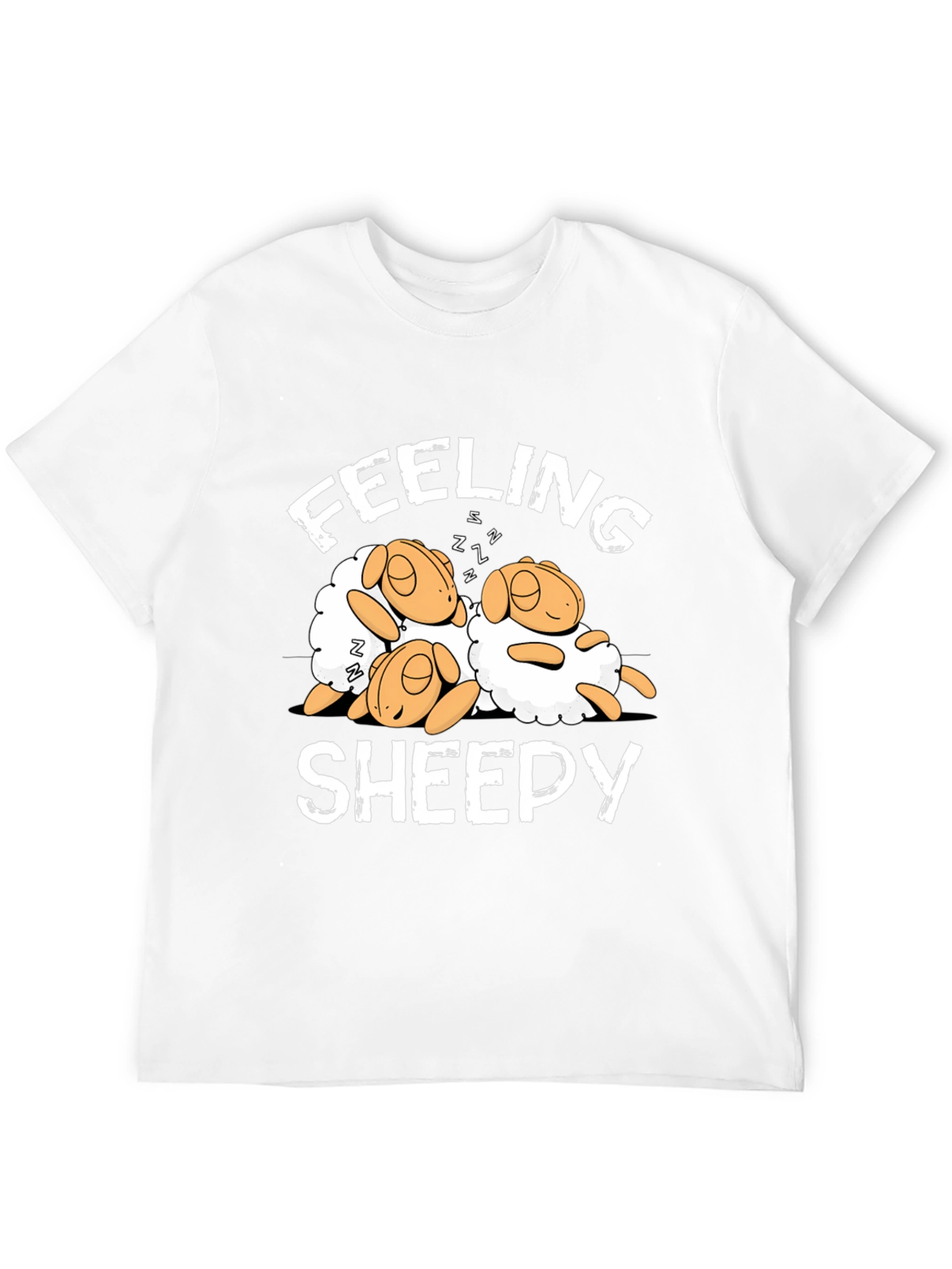 Black Feeling Sheepy Black Graphic T-Shirt view 12