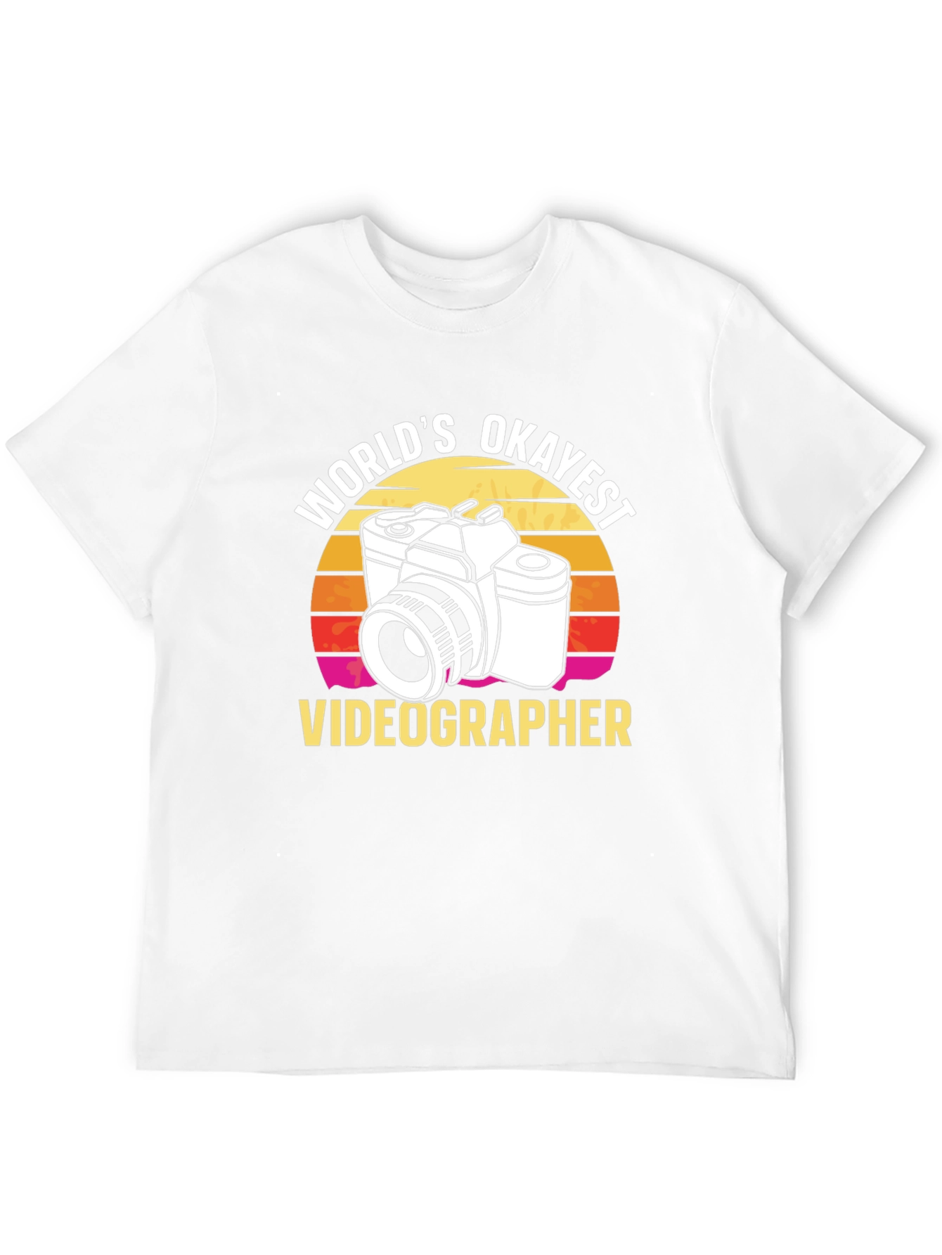 Black World's Okayest Videographer T-Shirt view 12