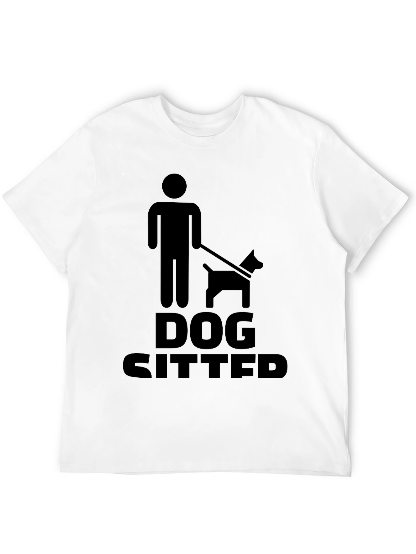 Black Dog Sitter Graphic Tee - Black Crew Neck T-Shirt view 12