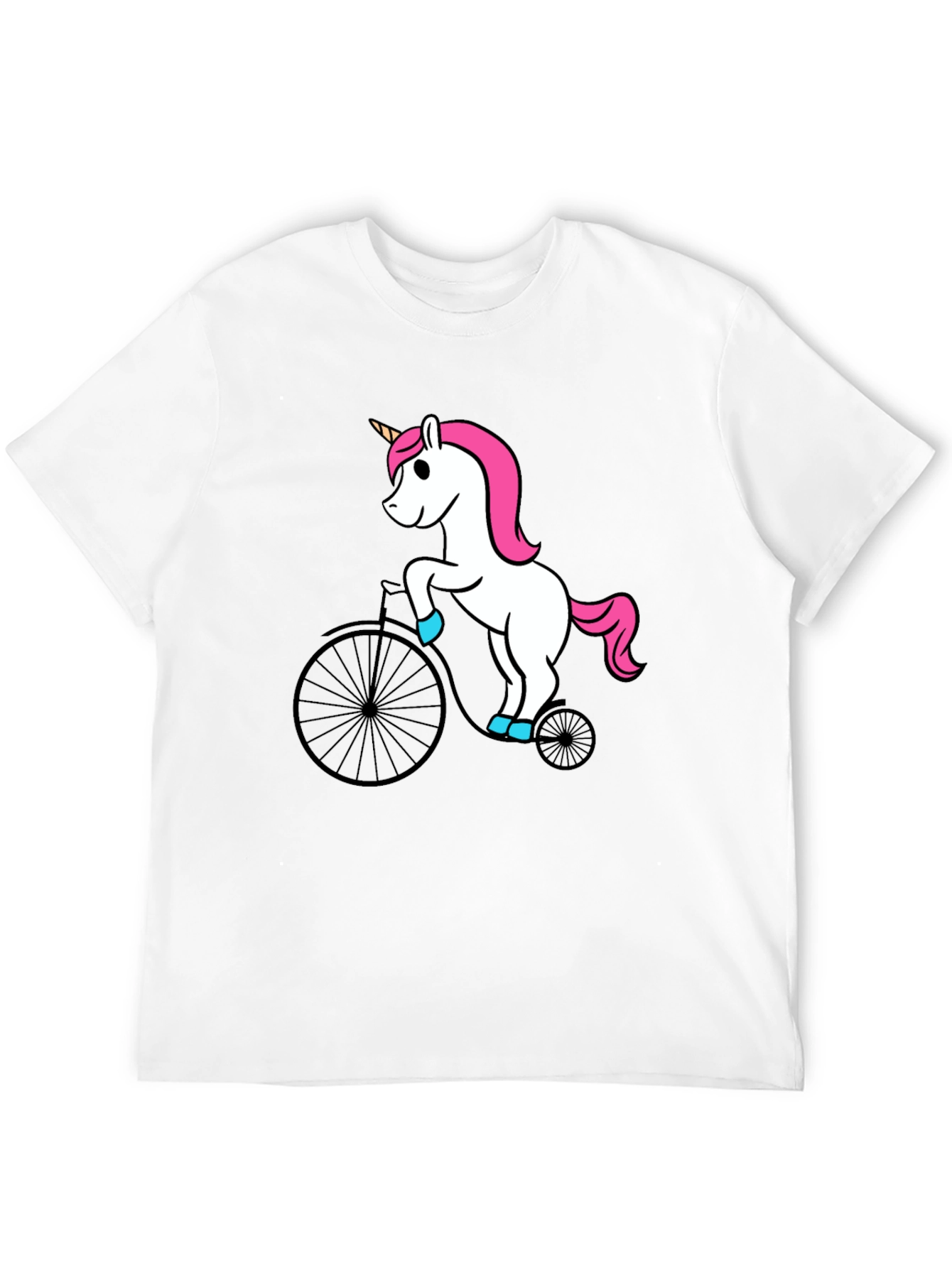Black Unicorn on Bike Graphic Tee - Black view 12