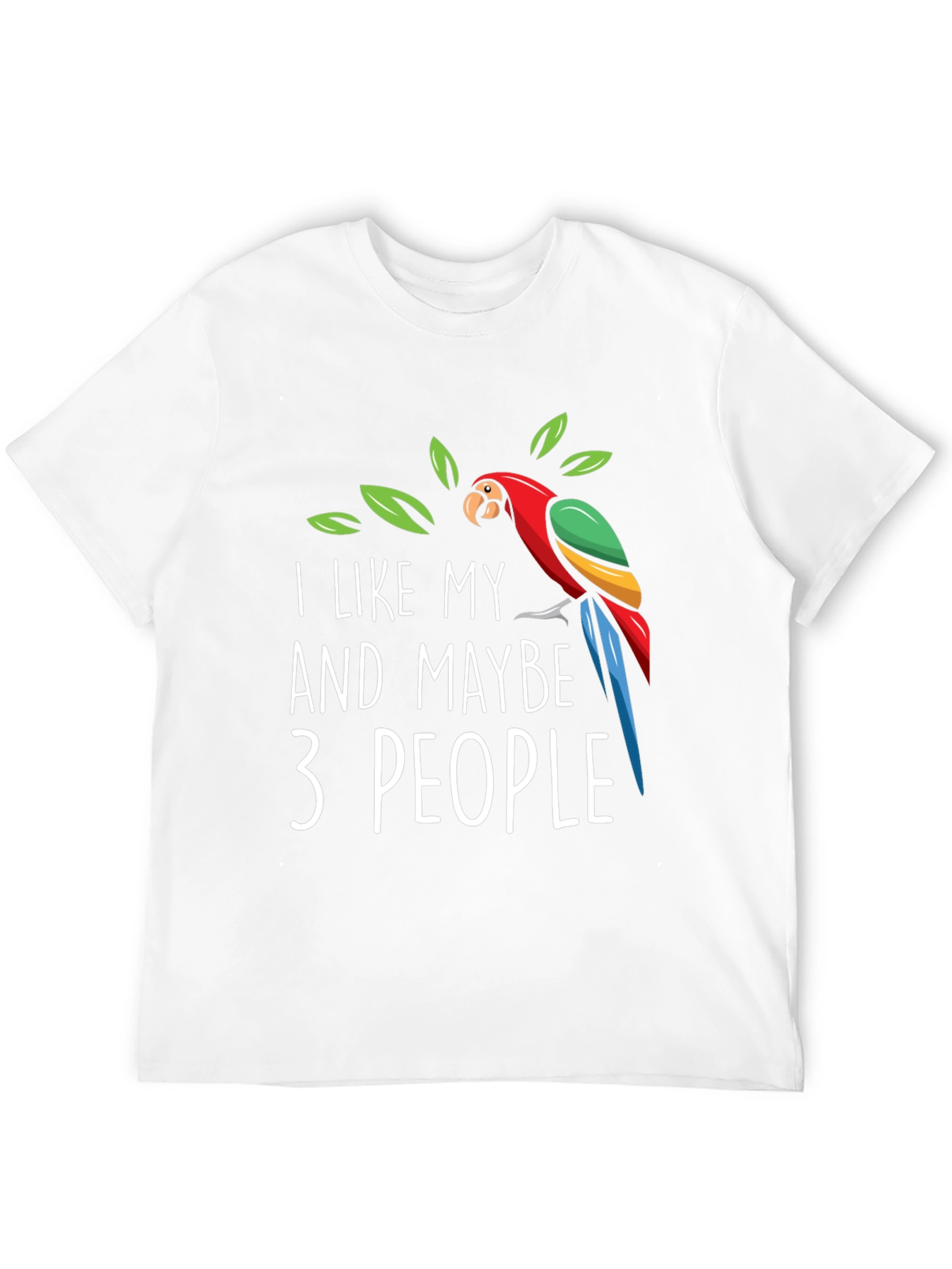 Black I Like My Parrot and Maybe 3 People - Graphic Tee view 12