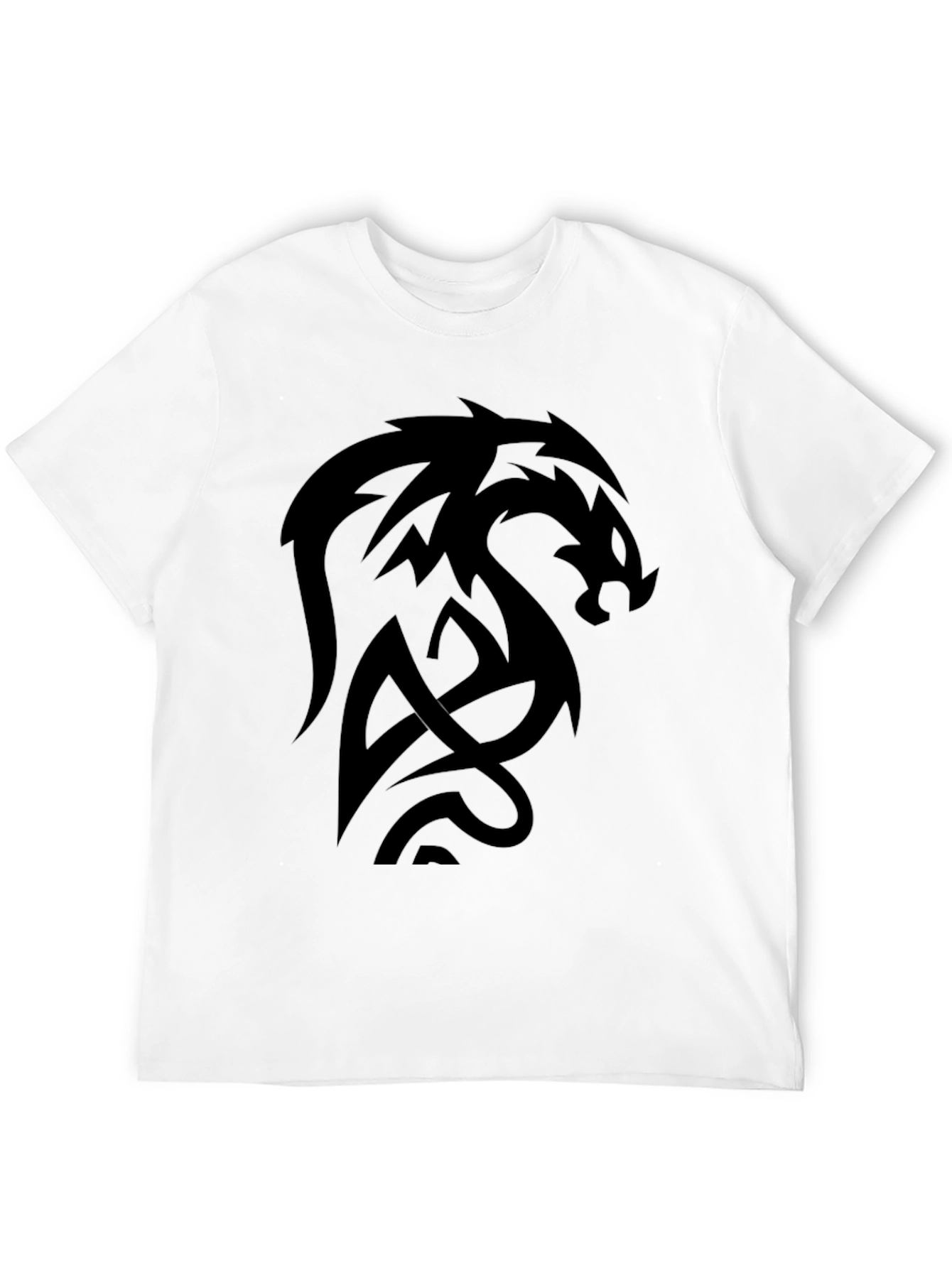 Black Dragon Graphic Black T-Shirt - Men's Stylish Tee view 12