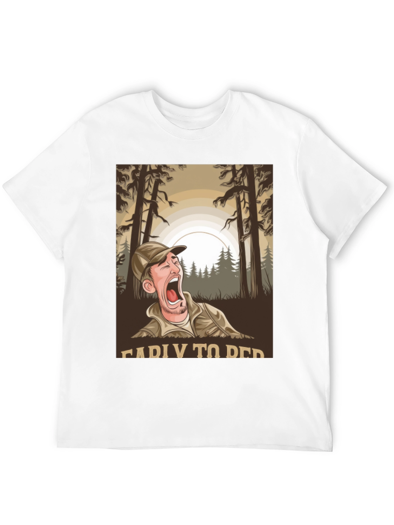 Black Funny Camping T-Shirt: Ready To Bed Graphic Tee view 12