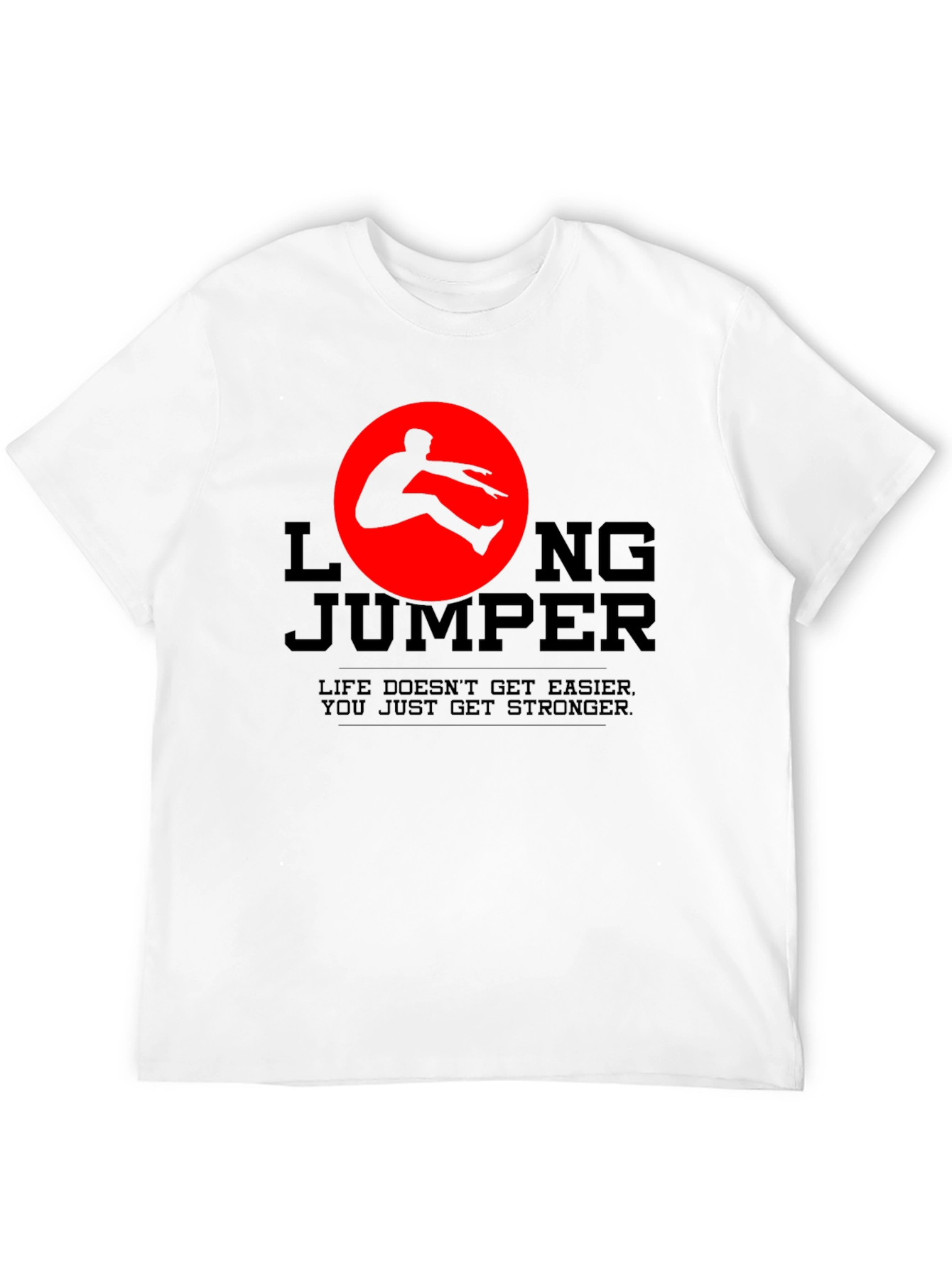 Black Long Jumper Graphic Tee - Life Gets Stronger view 12